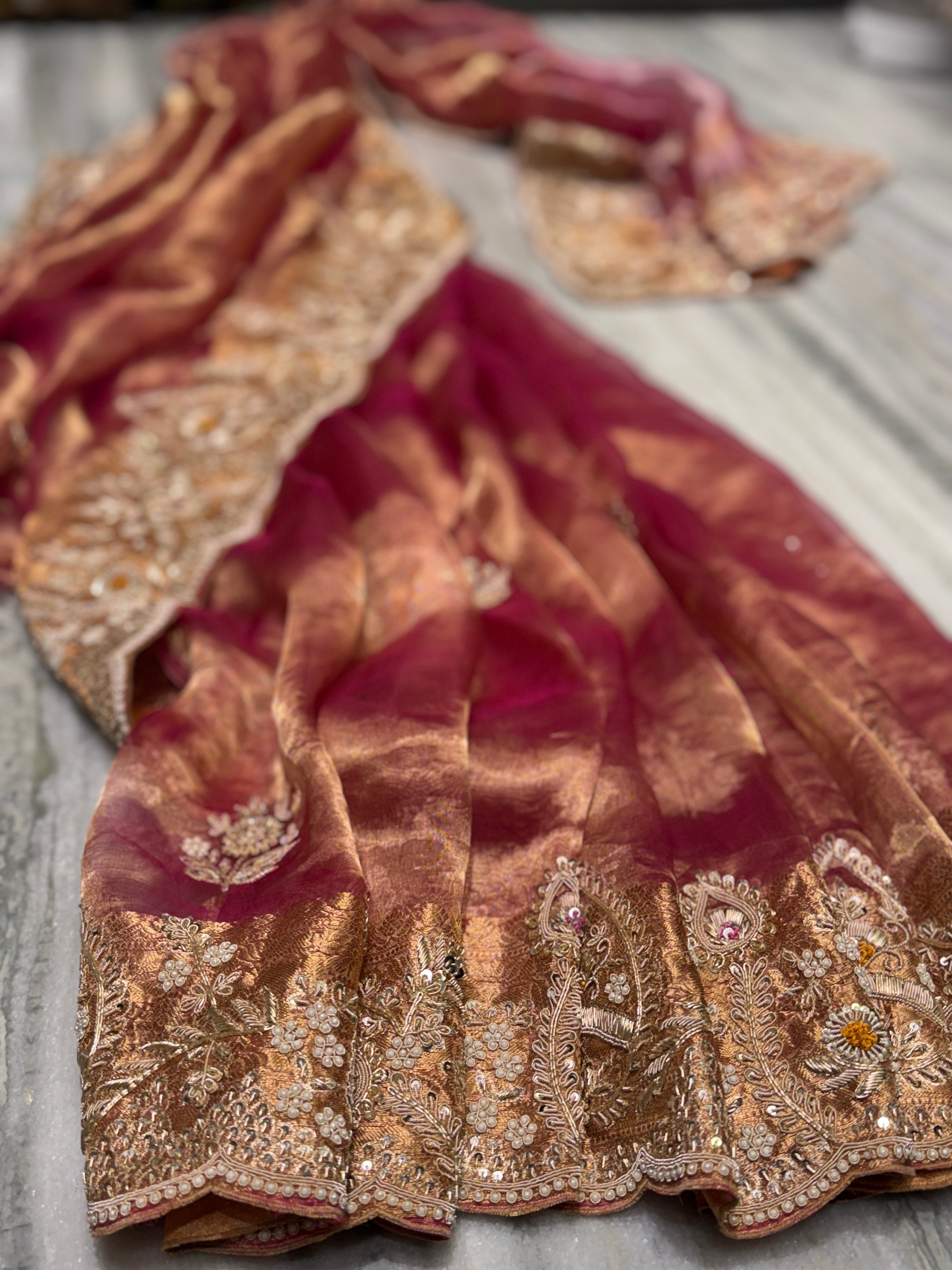 Pure Tissue Banarasi Zardosi Designer Saree