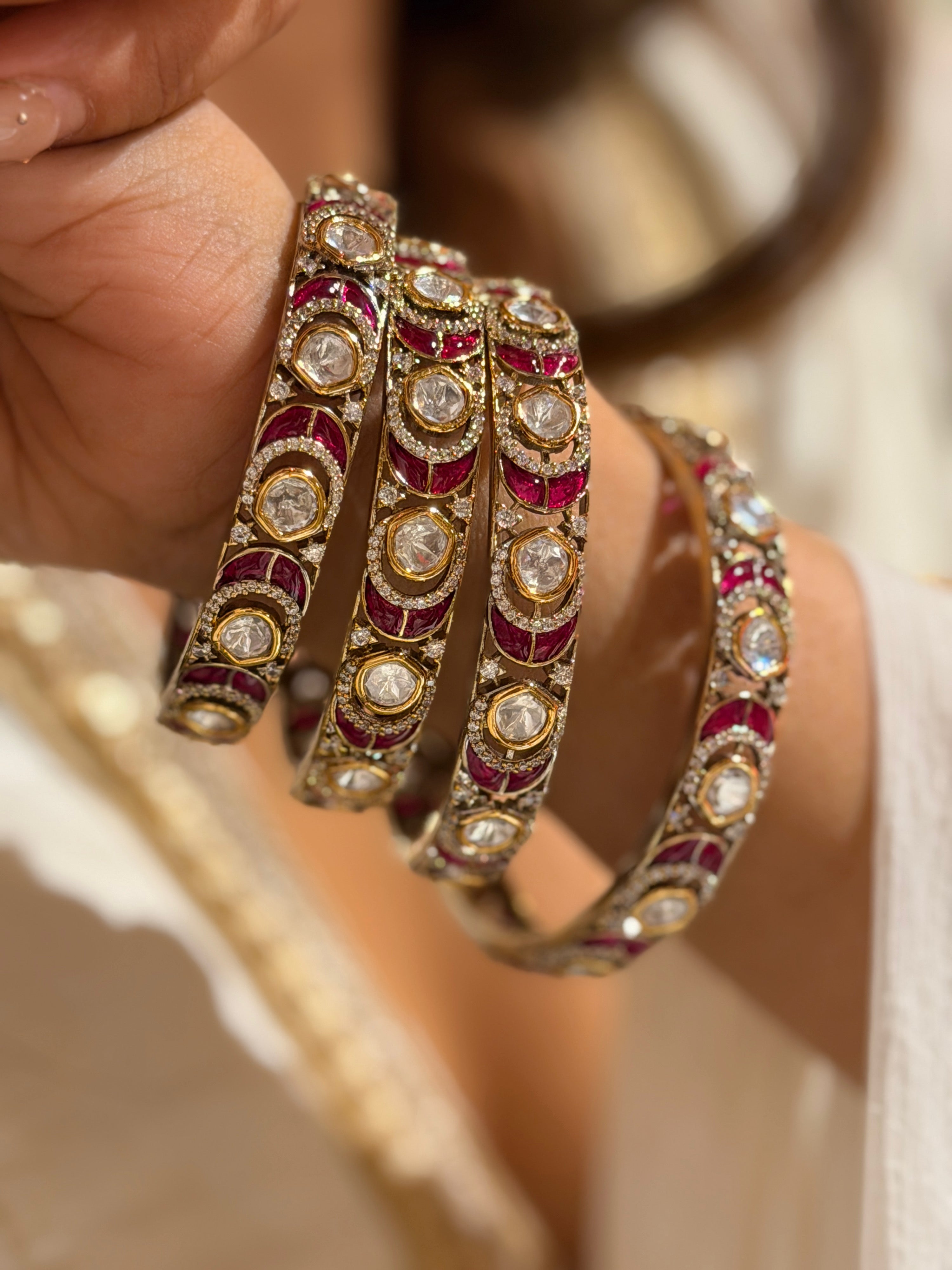 Ruby Meena polki Bangle
