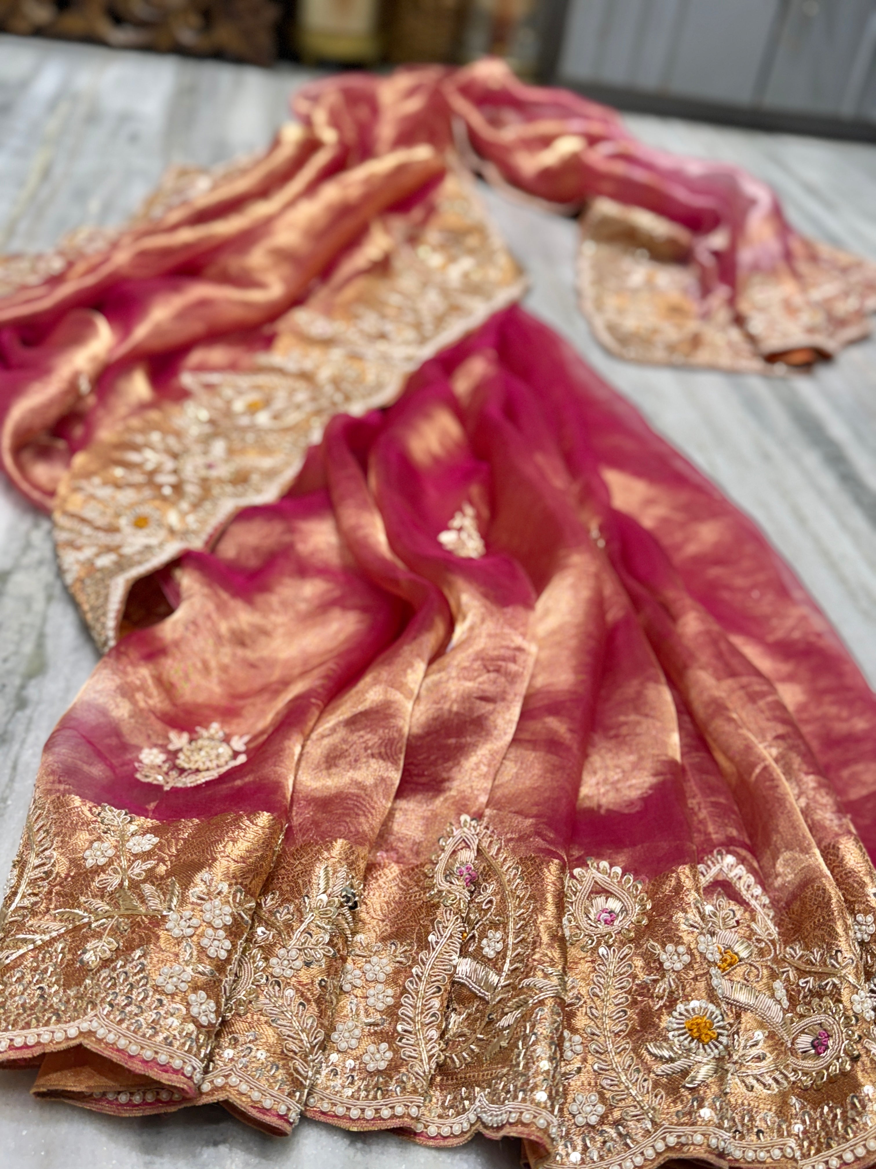 Pure Tissue Banarasi Zardosi Designer Saree