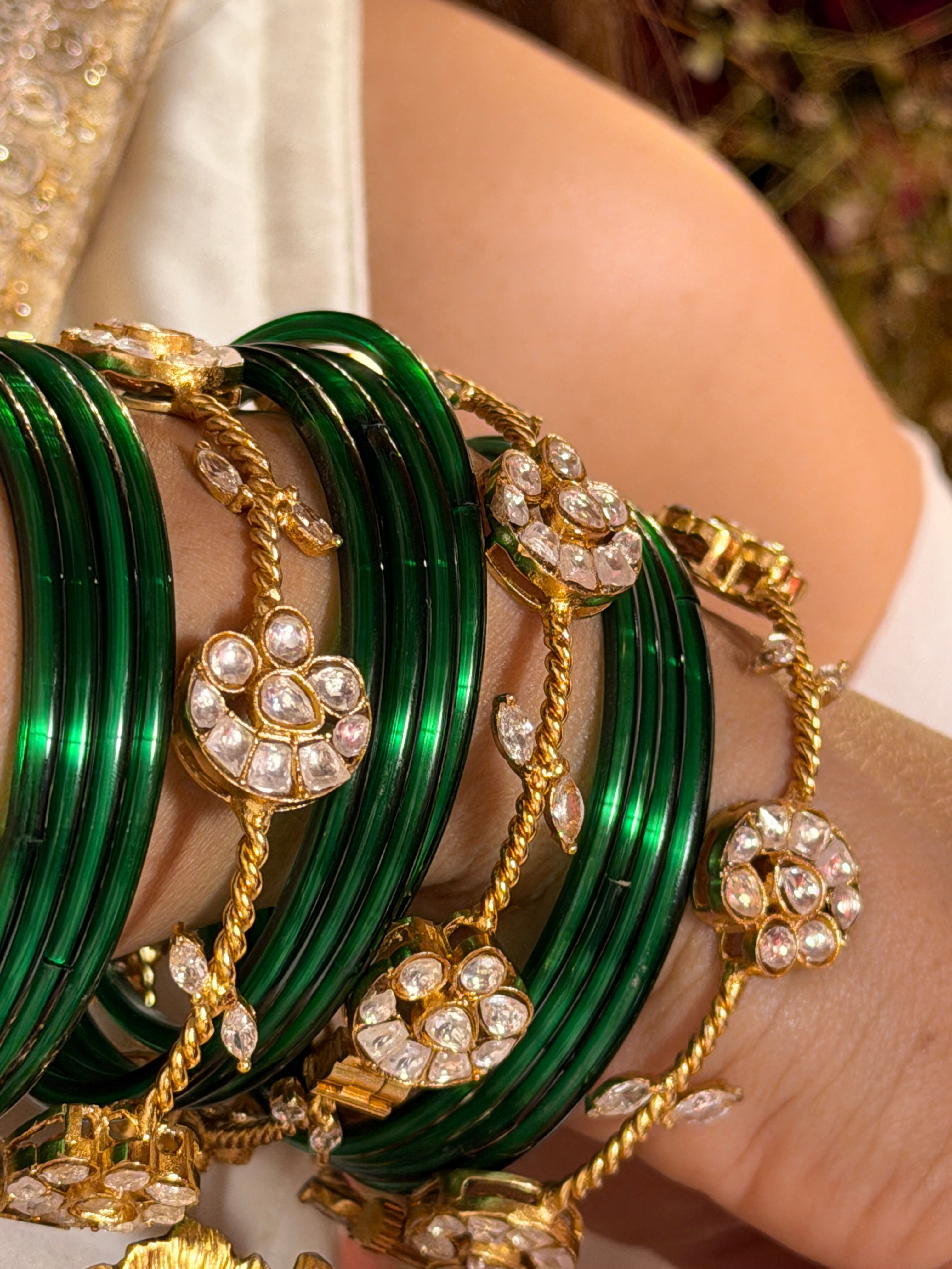 Spiral Flower vine bangle