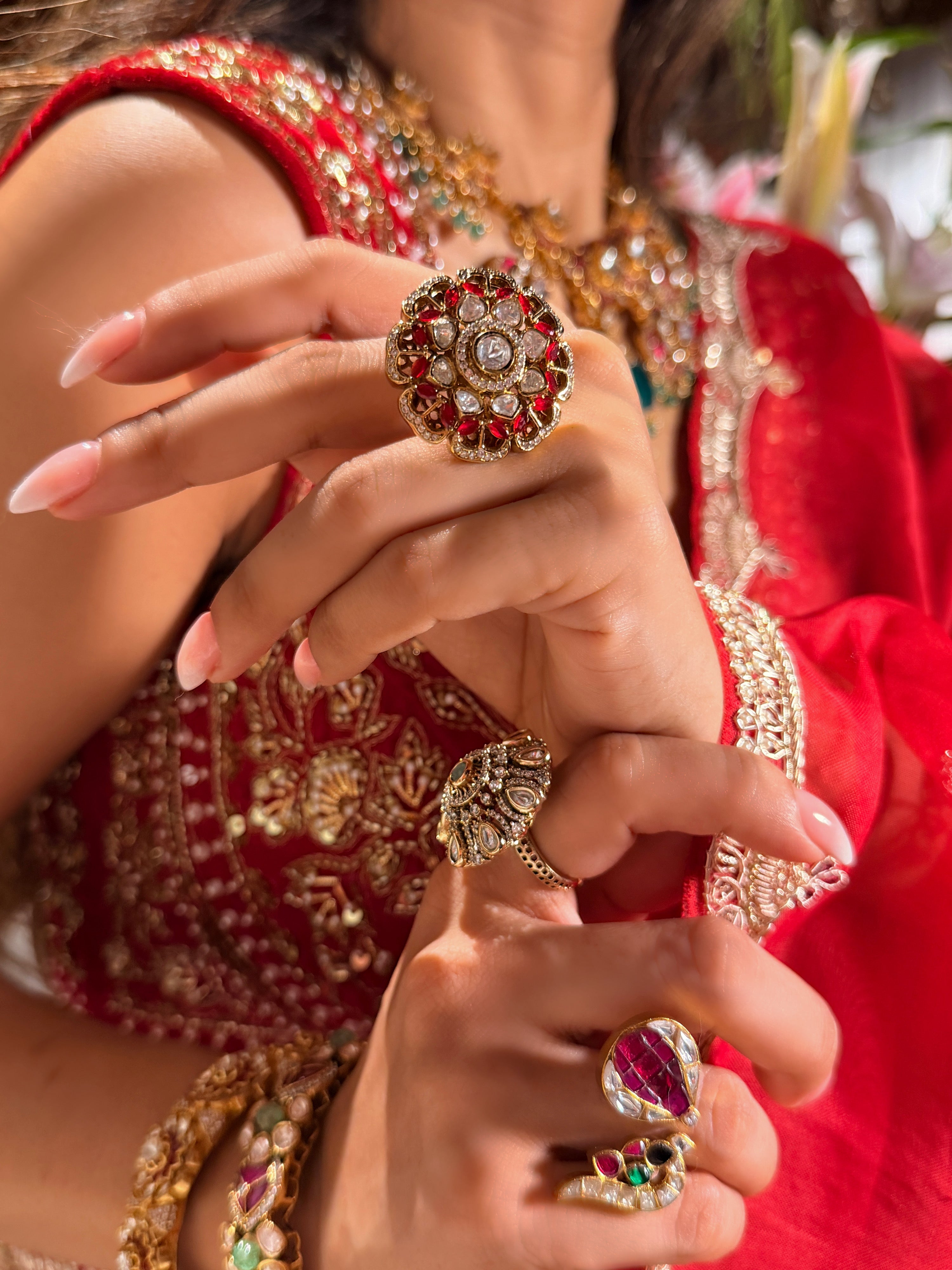 Tulika Polki Statement Ring
