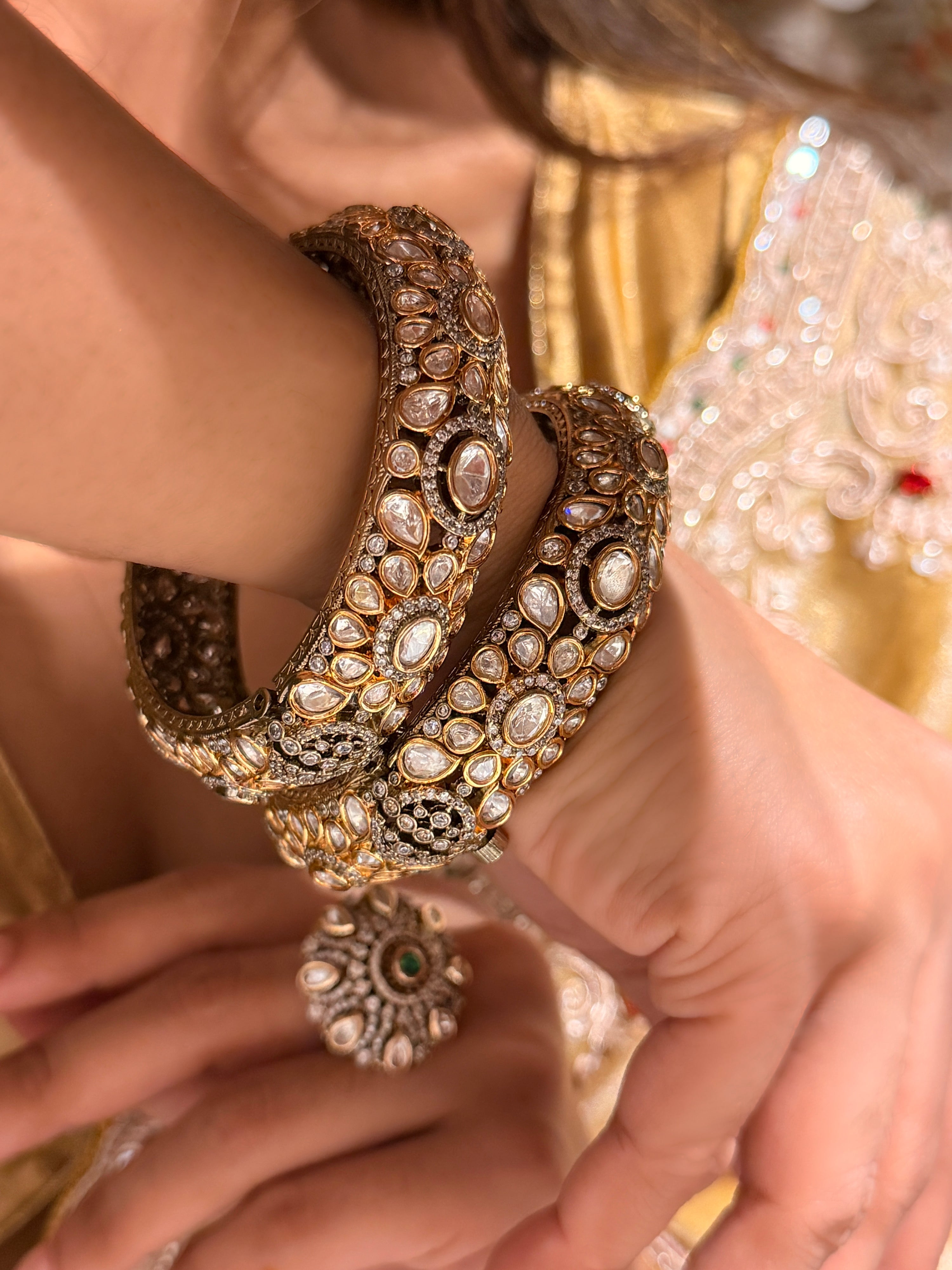 Floral Polki Bangle