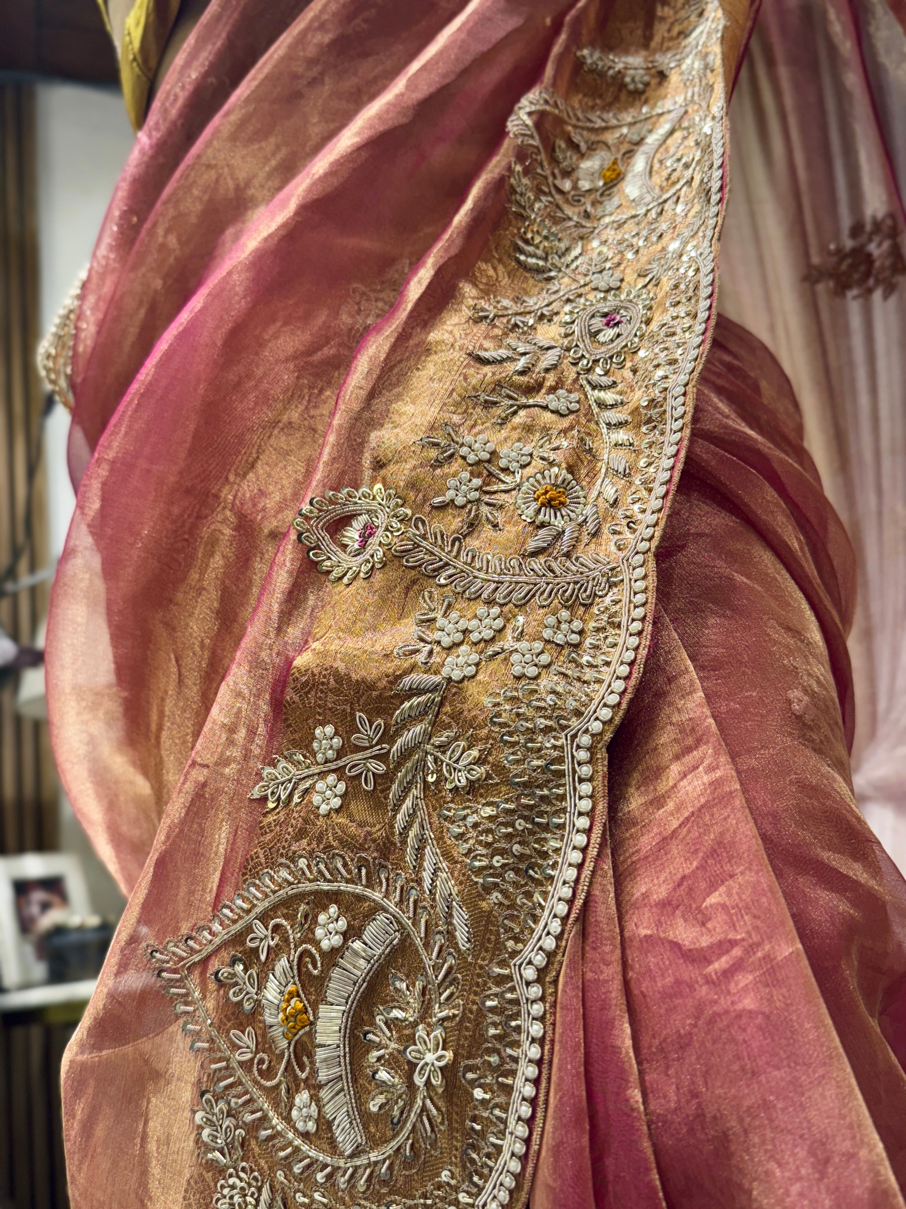 Pure Tissue Banarasi Zardosi Designer Saree