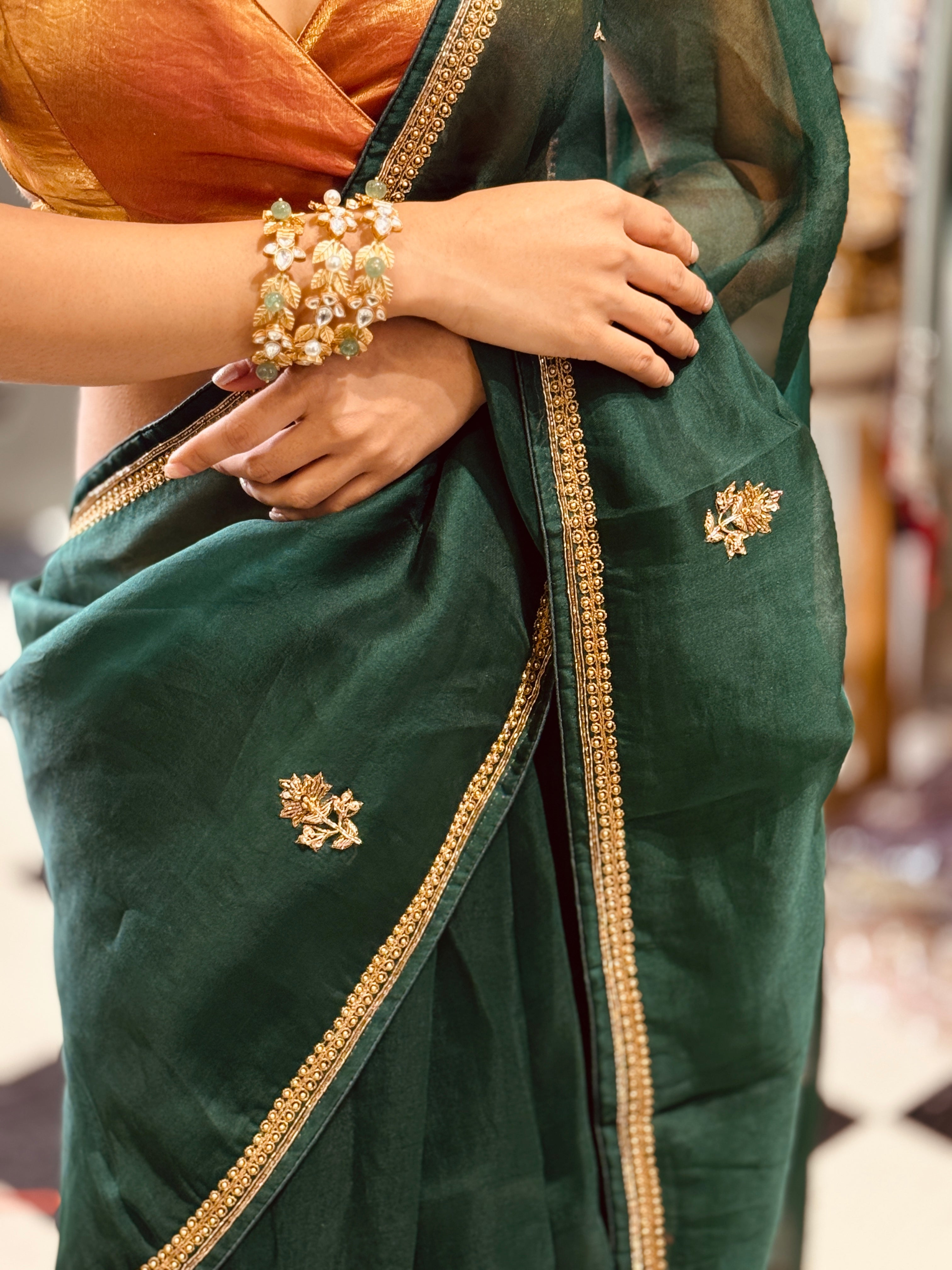 Green Fern Saree