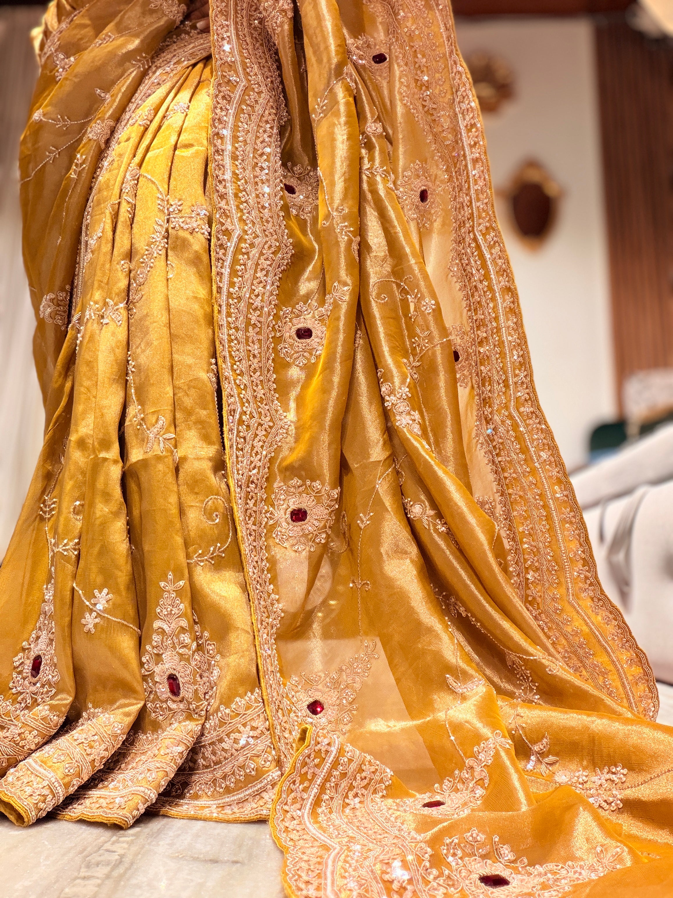Molten GOLD Tissue Zardosi