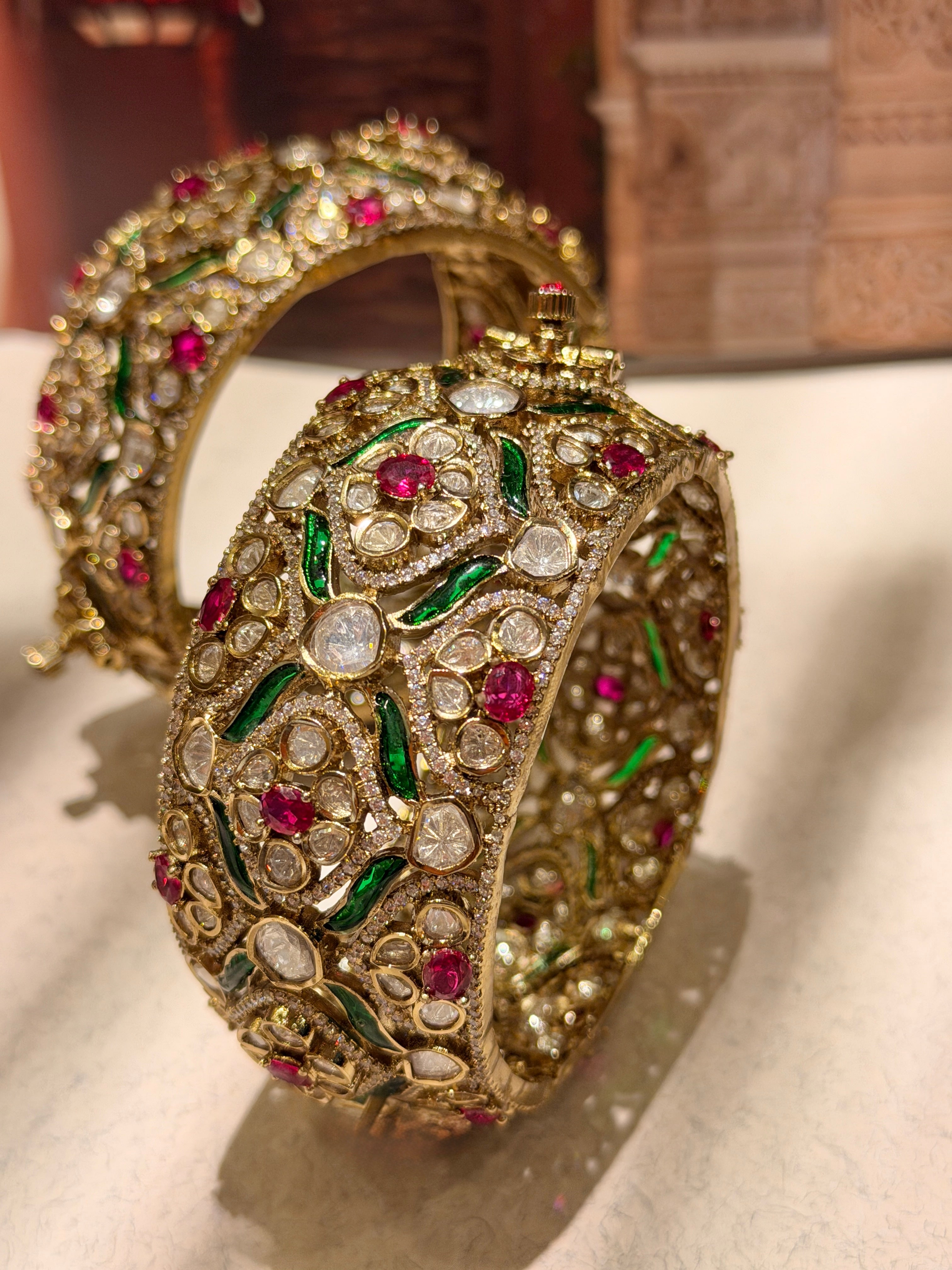 Stuti Ruby-Emerald Bangle