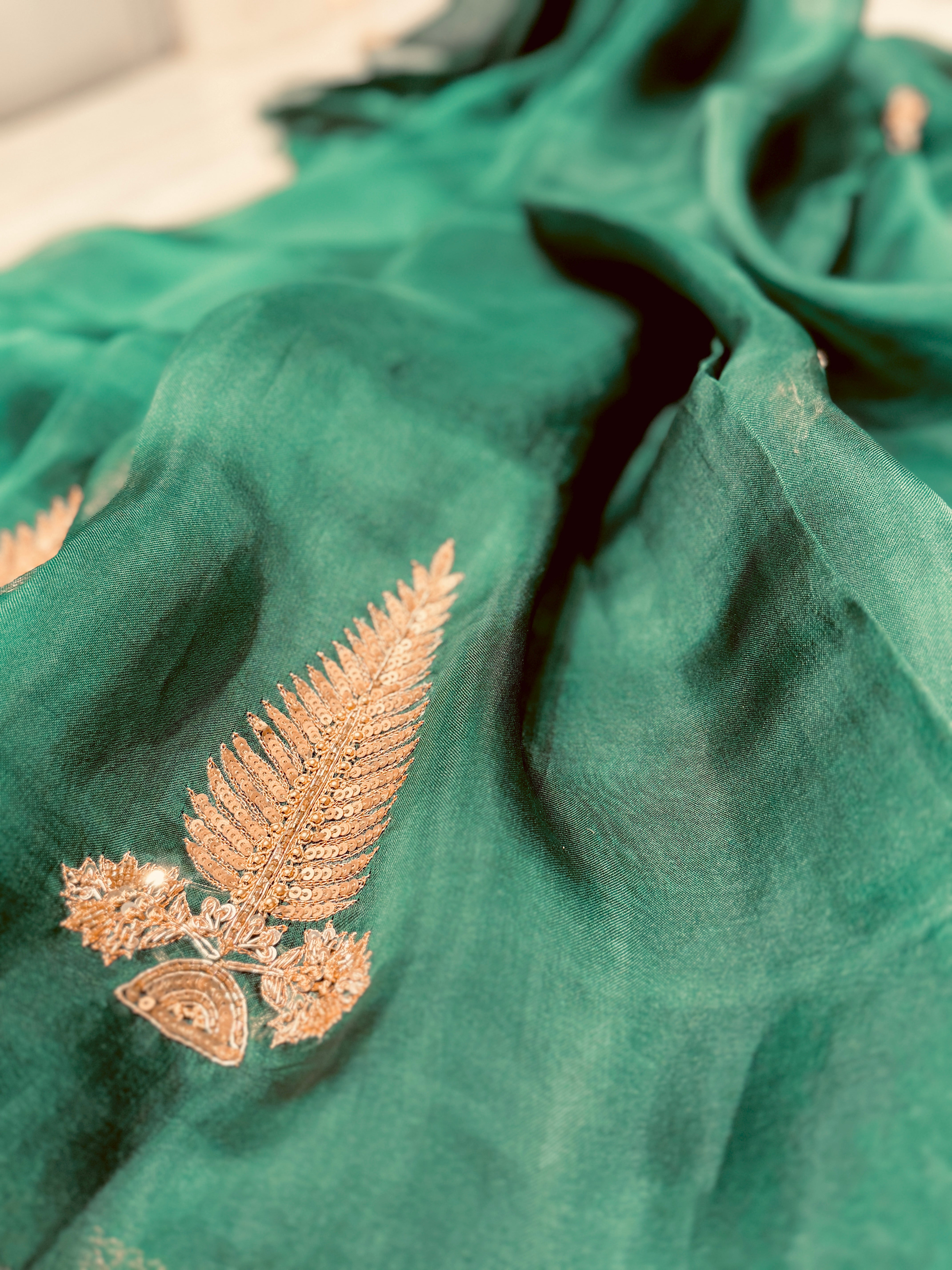 Green Fern Saree