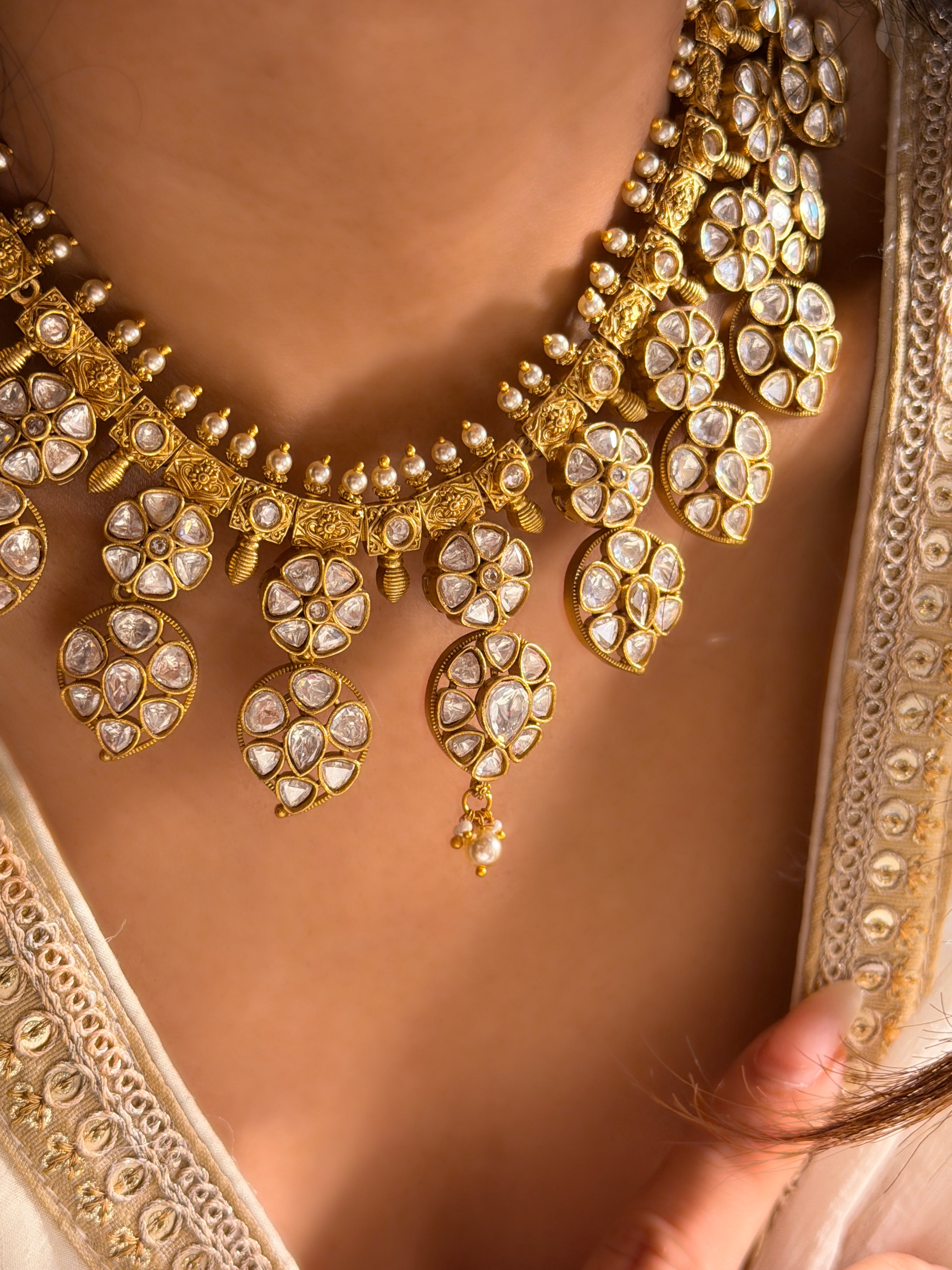 Zarina Leaf Cascade Necklace