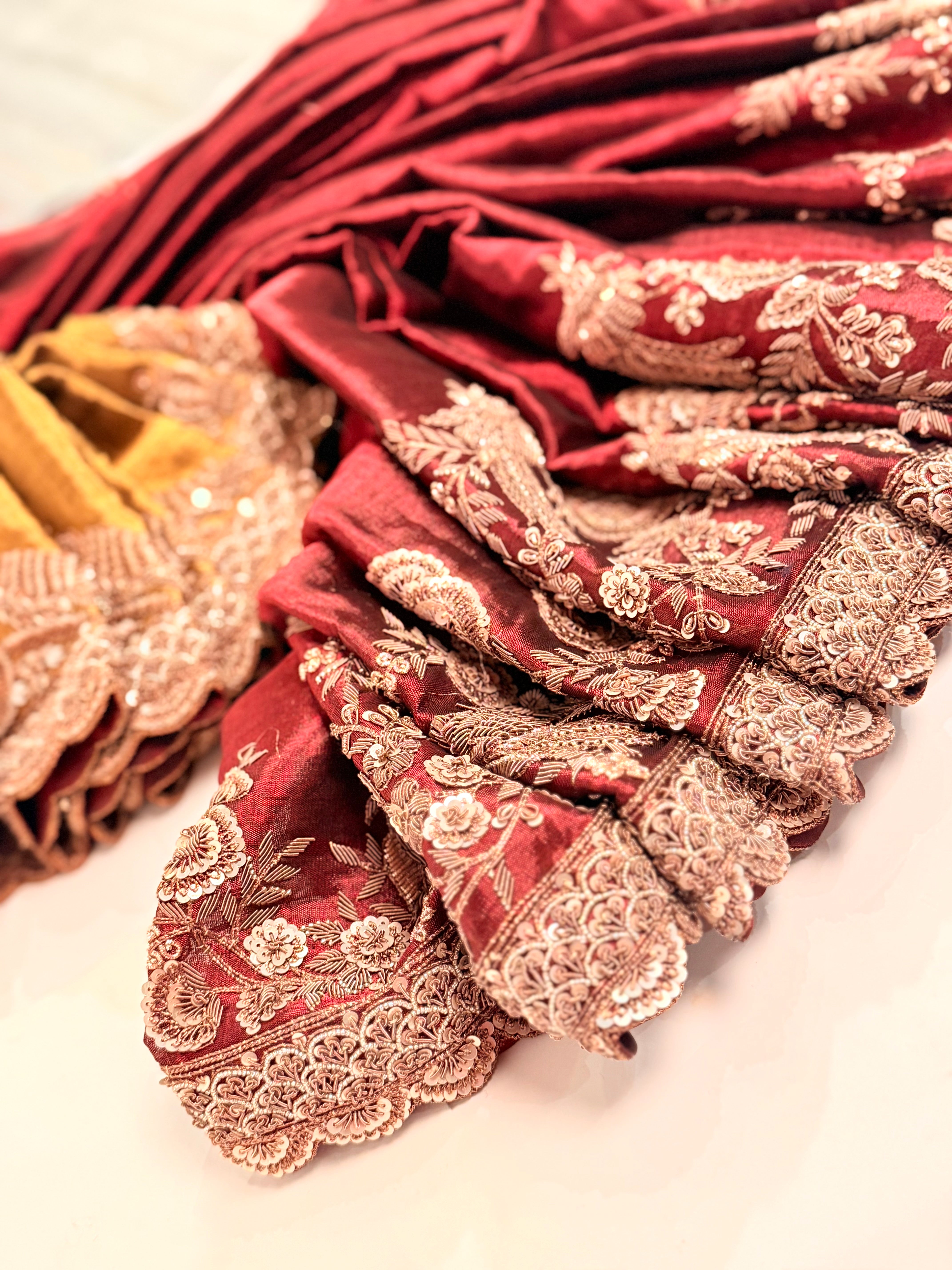 Empress Maroon Regal Saree