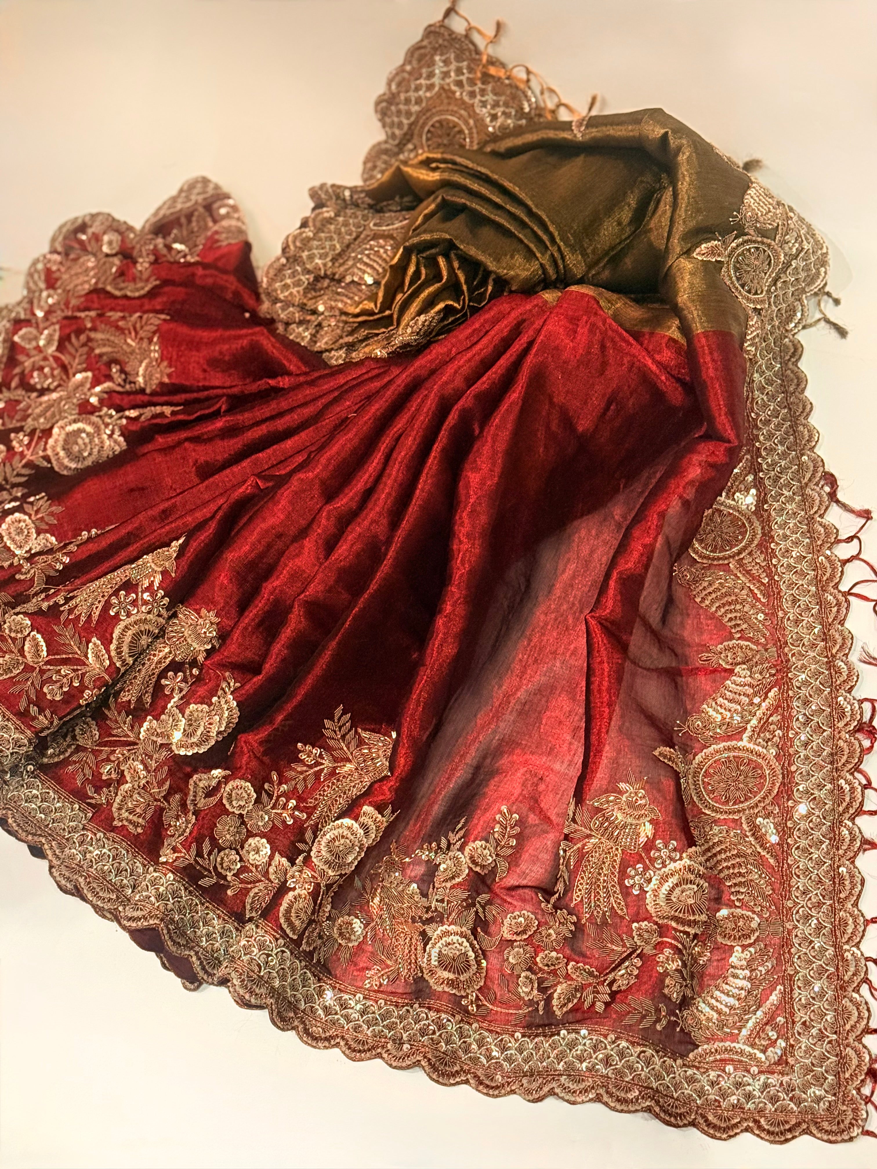 Empress Maroon Regal Saree