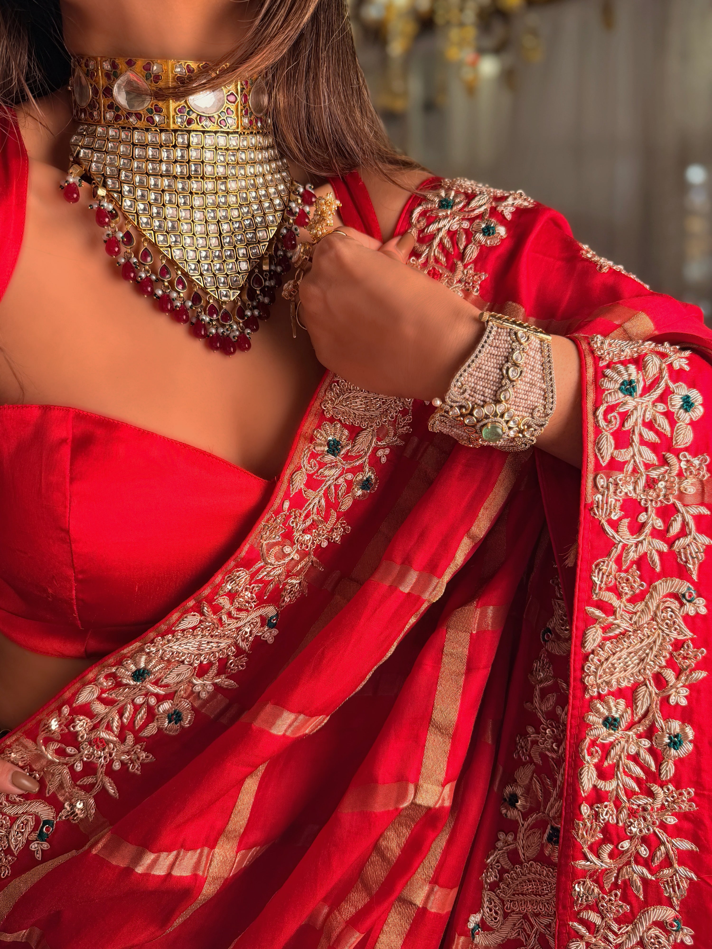 Sindoori shringar Saree