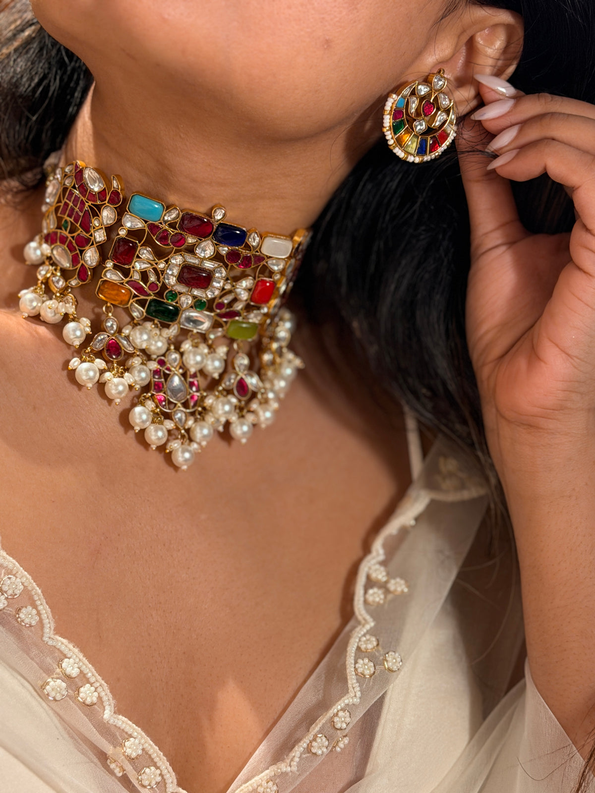 Rang-Jaal Jadau Choker