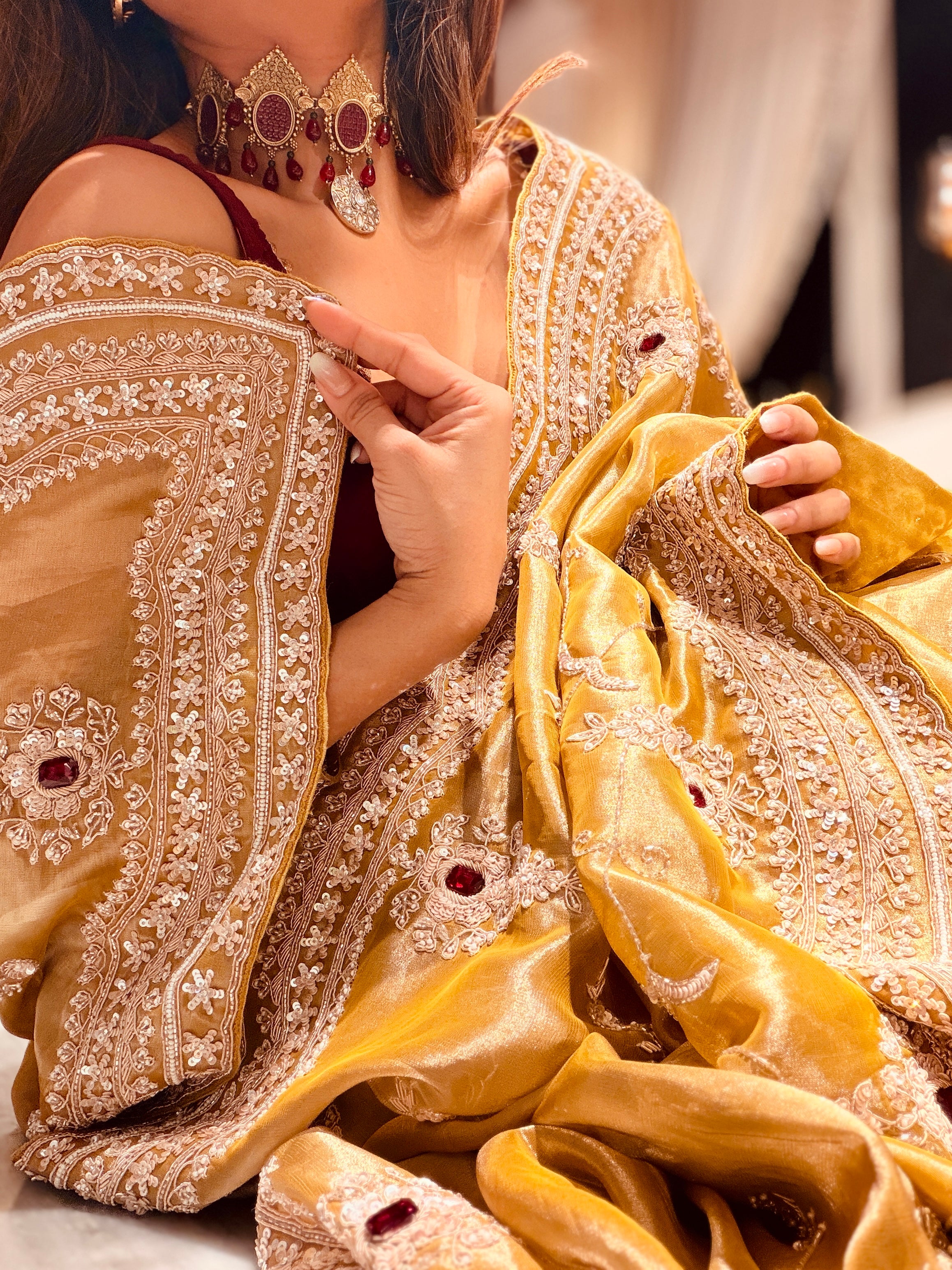 Molten GOLD Tissue Zardosi