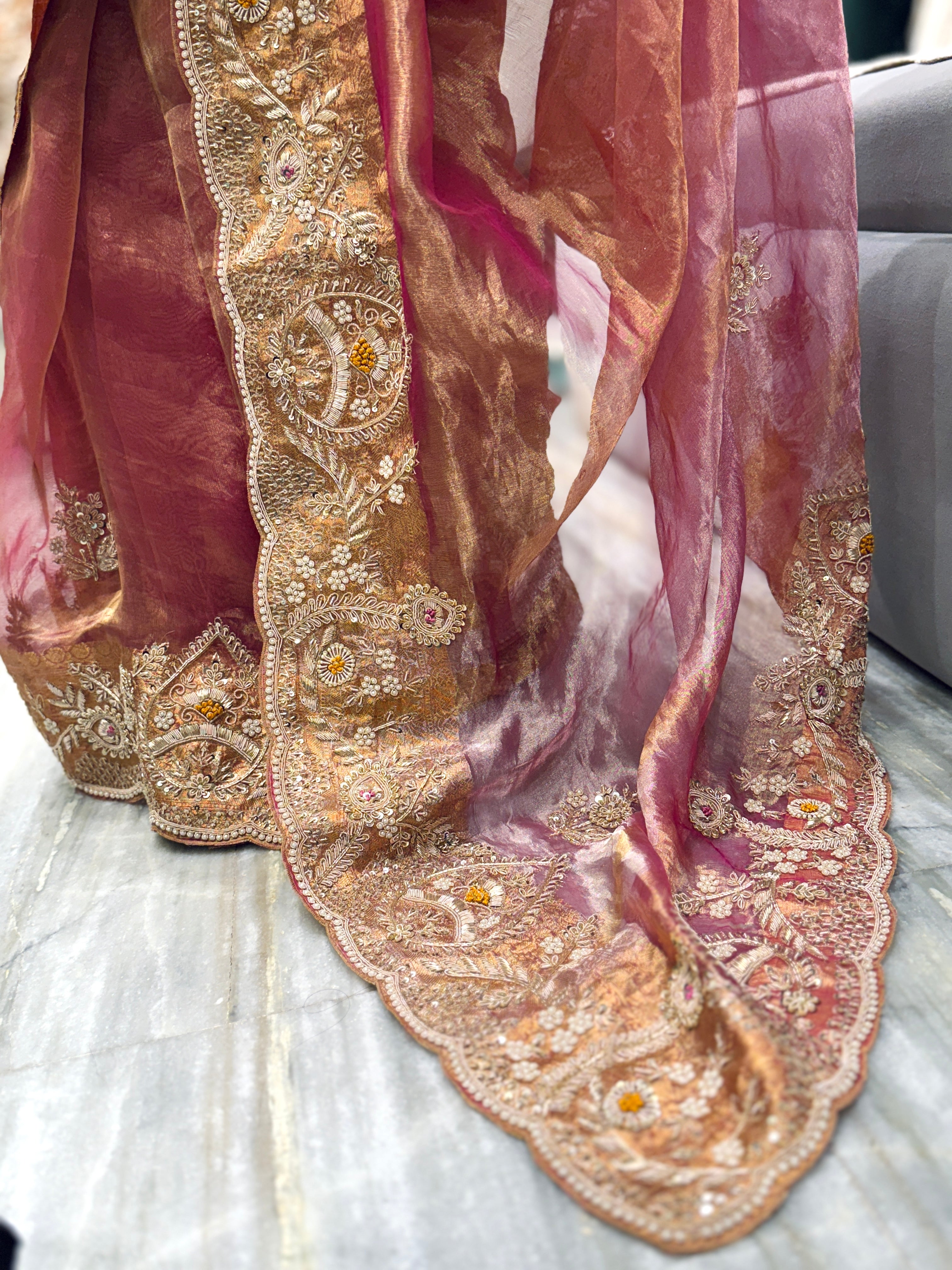 Pure Tissue Banarasi Zardosi Designer Saree