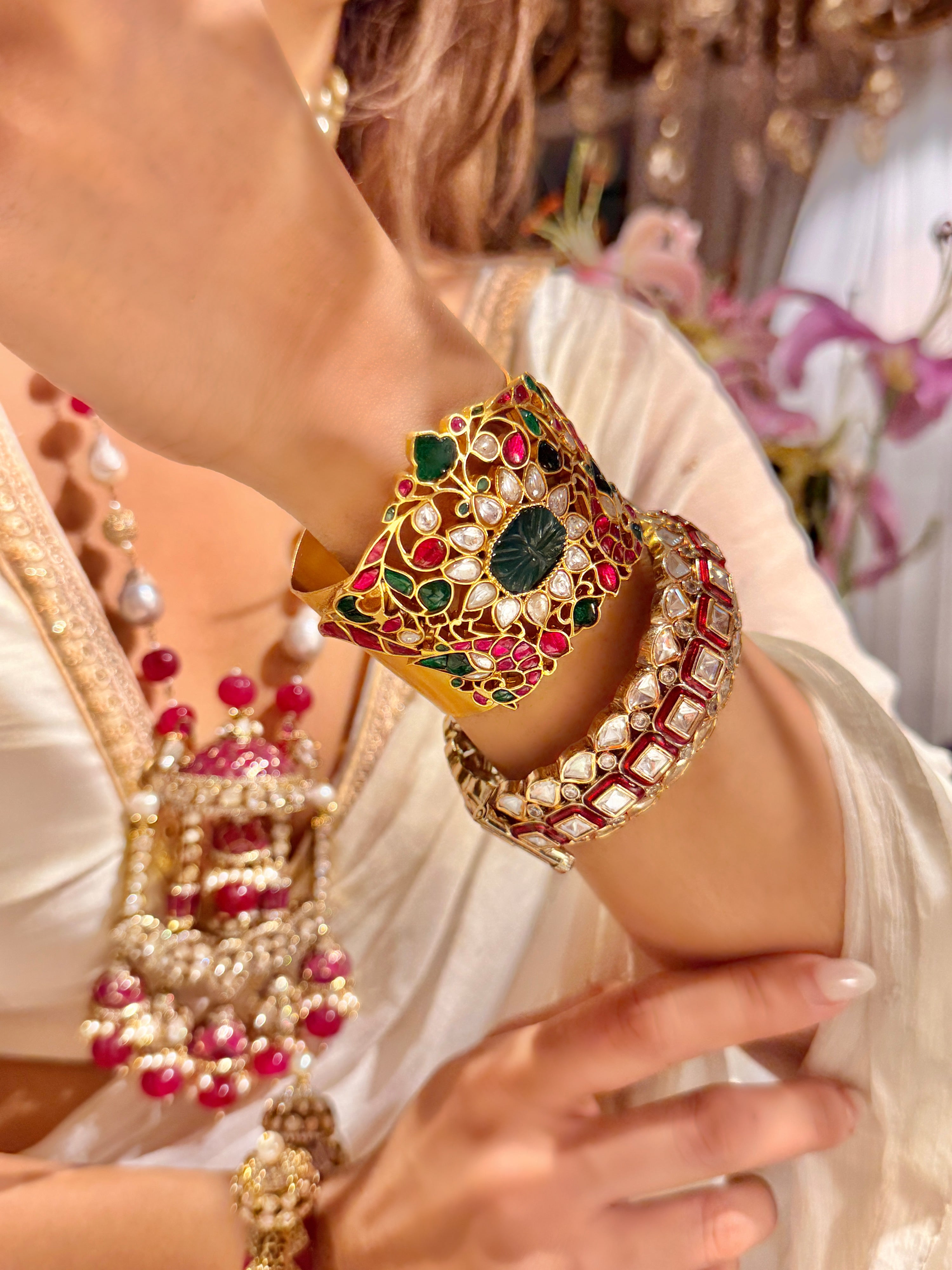 Aaranya Jadau Cuff