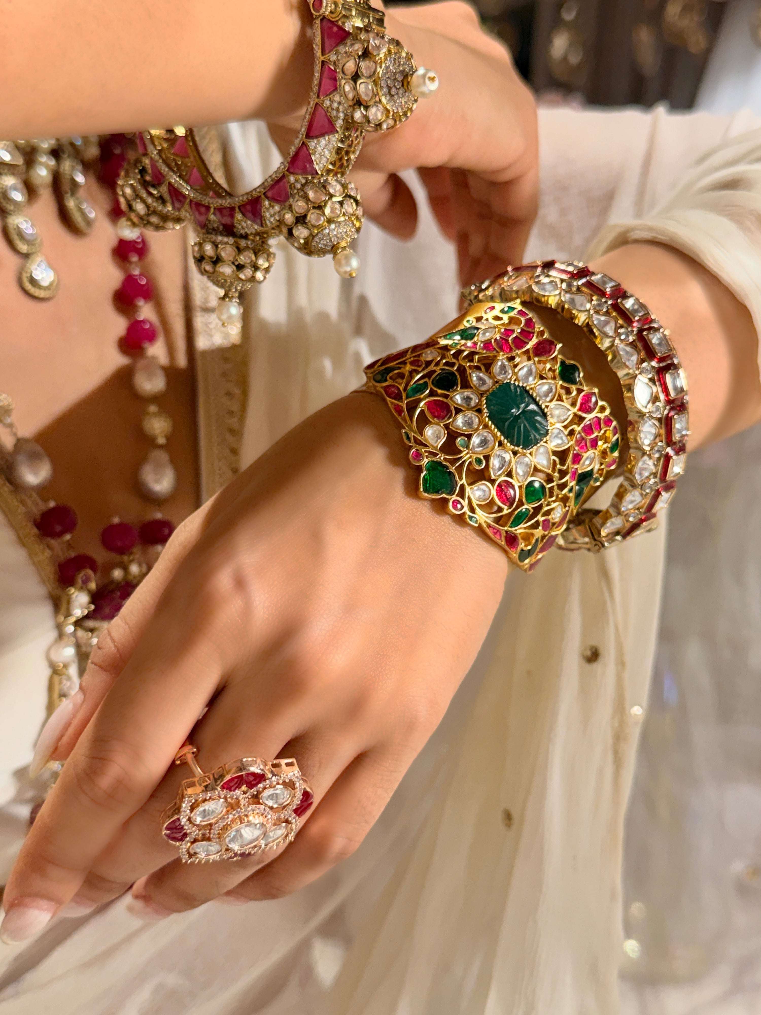Aaranya Jadau Cuff