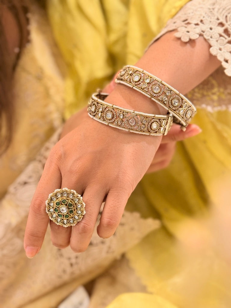 Moissanite Pearl Bangle