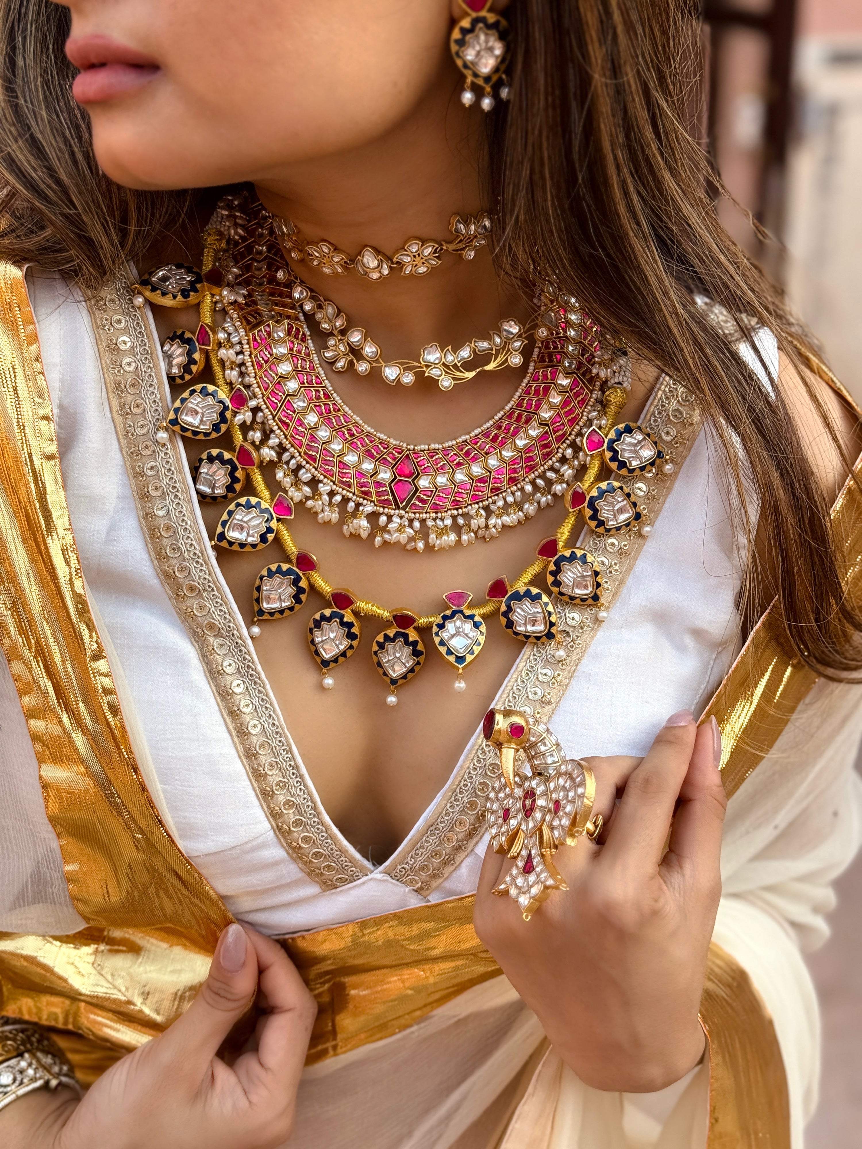 Vrinda jadau Necklace