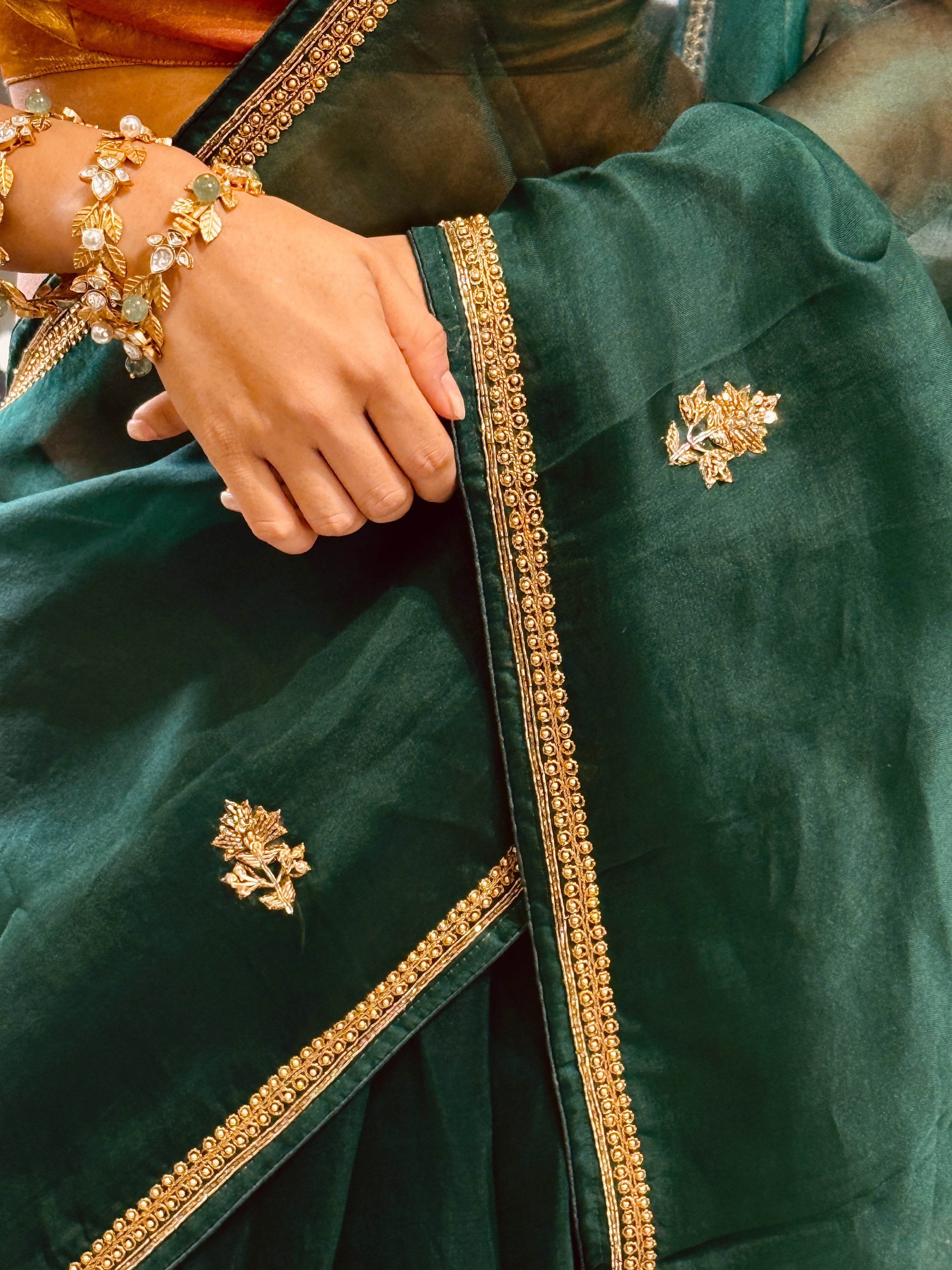 Green Fern Saree