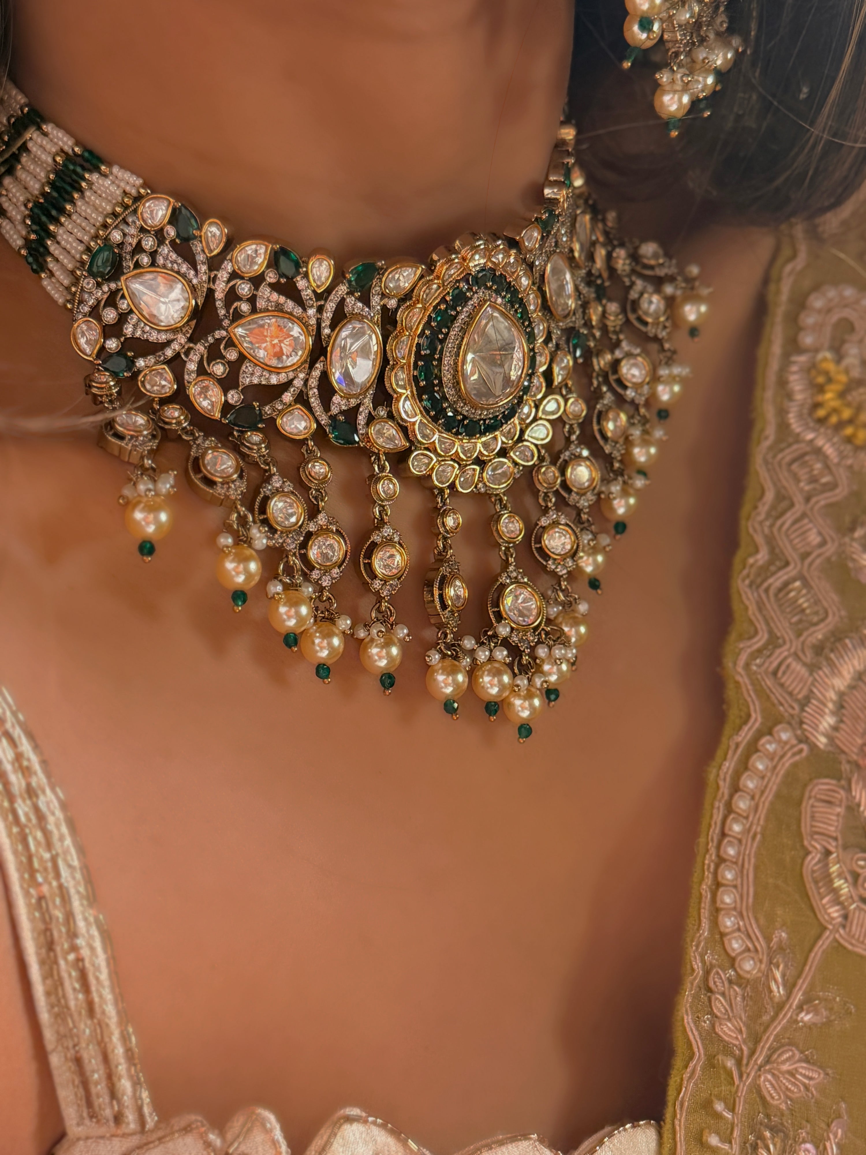 Mehrunisa Royale Necklace-emerald