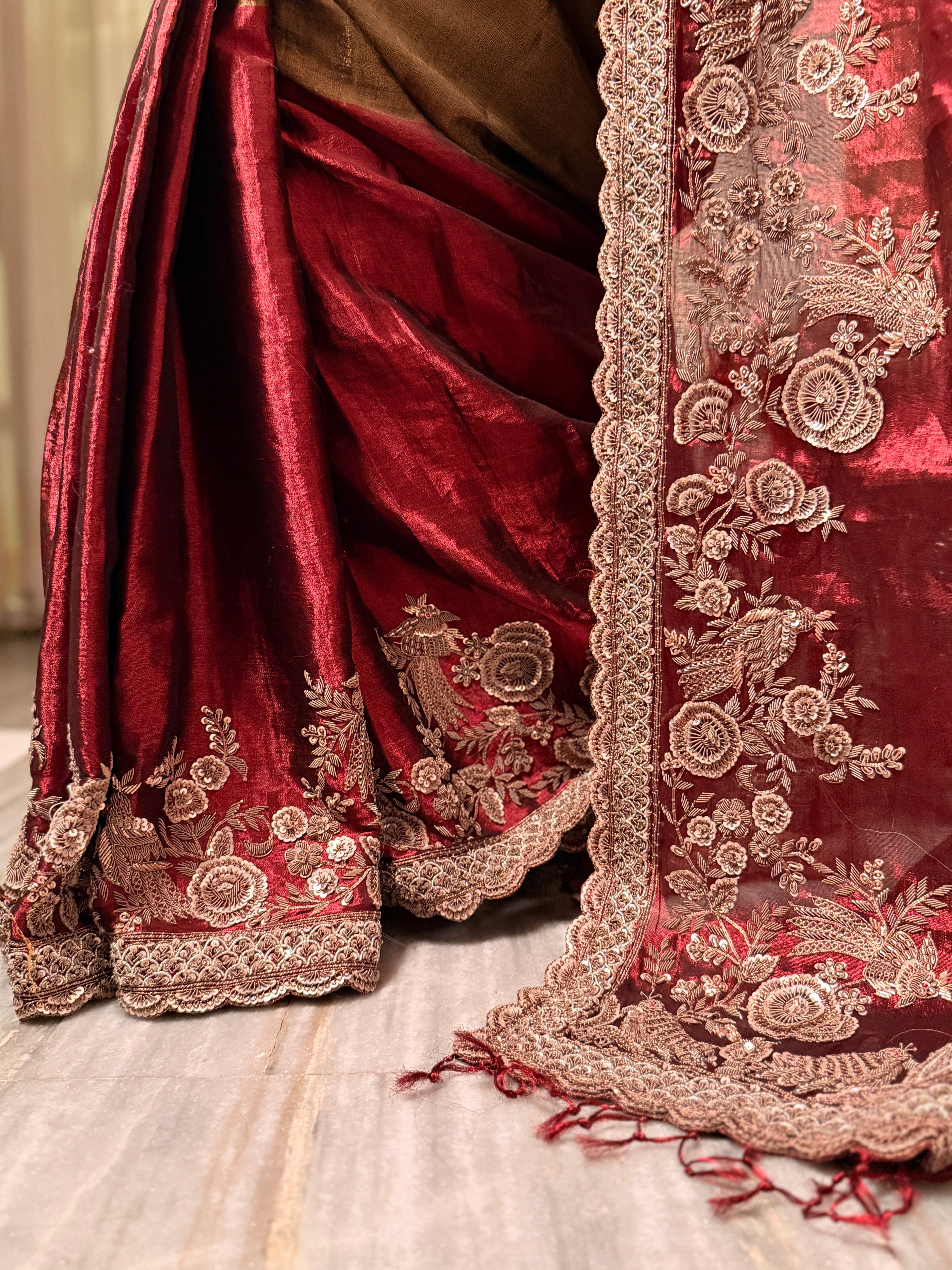 Empress Maroon Regal Saree