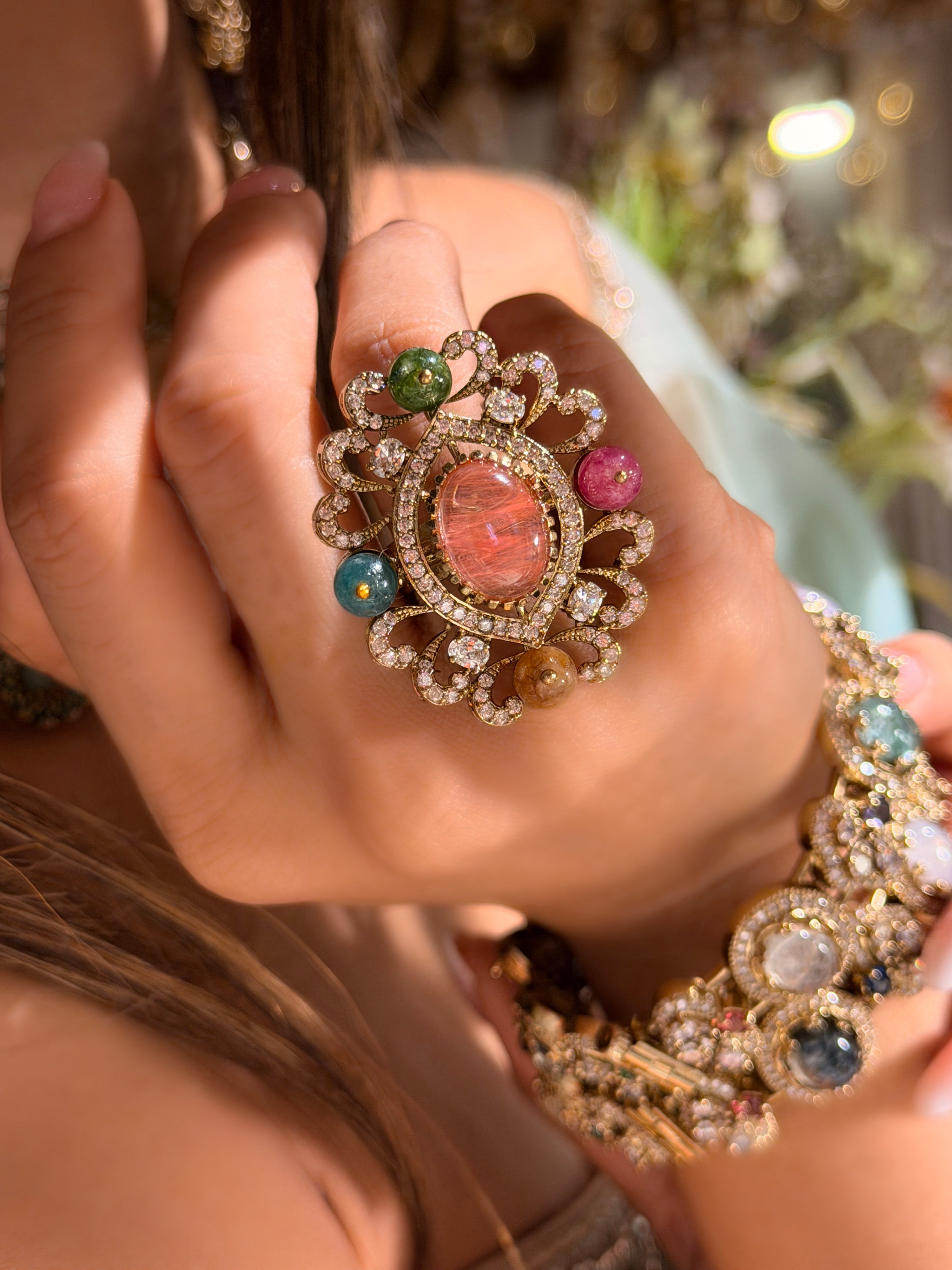 Elizabeth Luminous Peach Ring