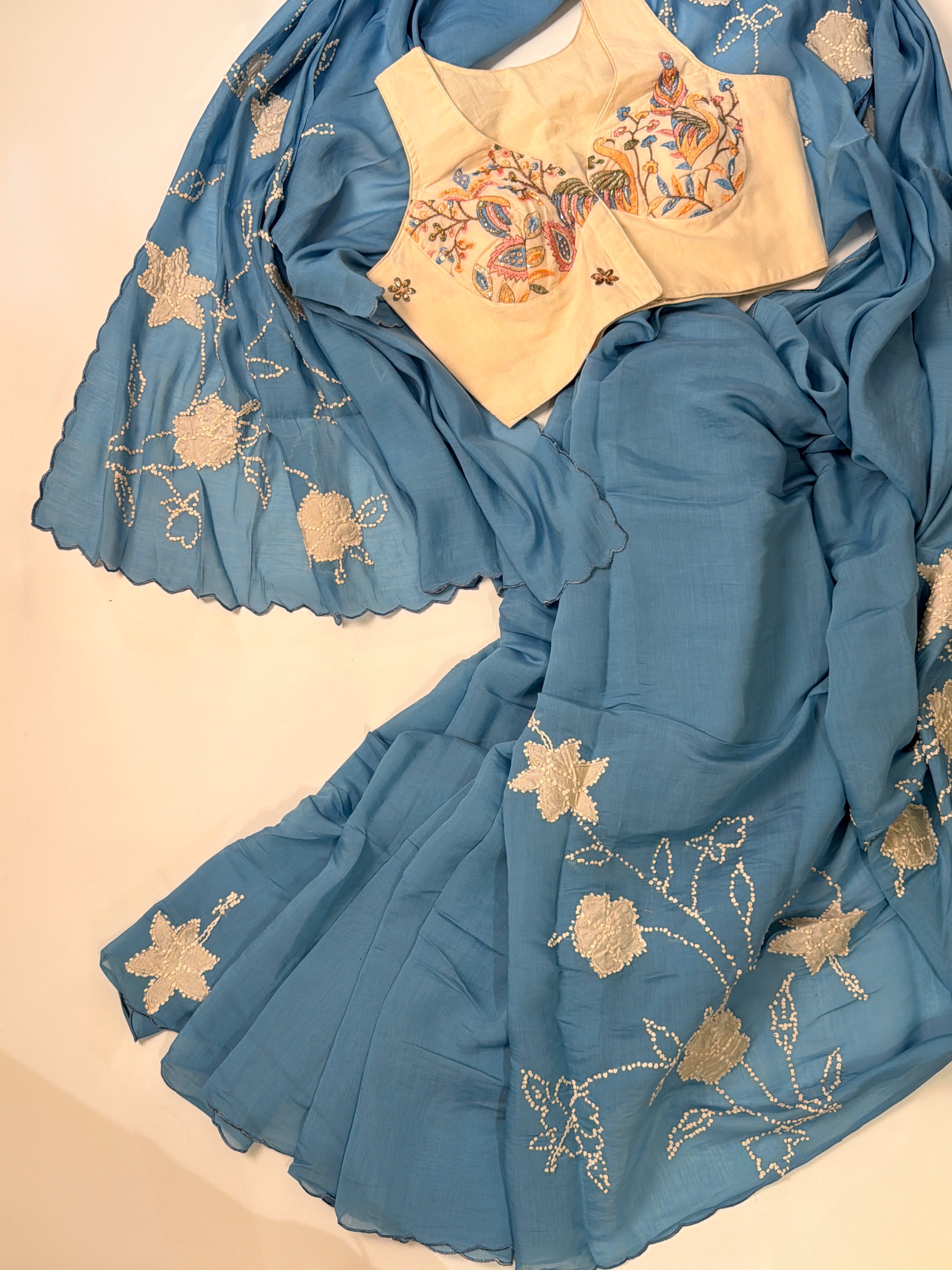 Frosted Florals Saree