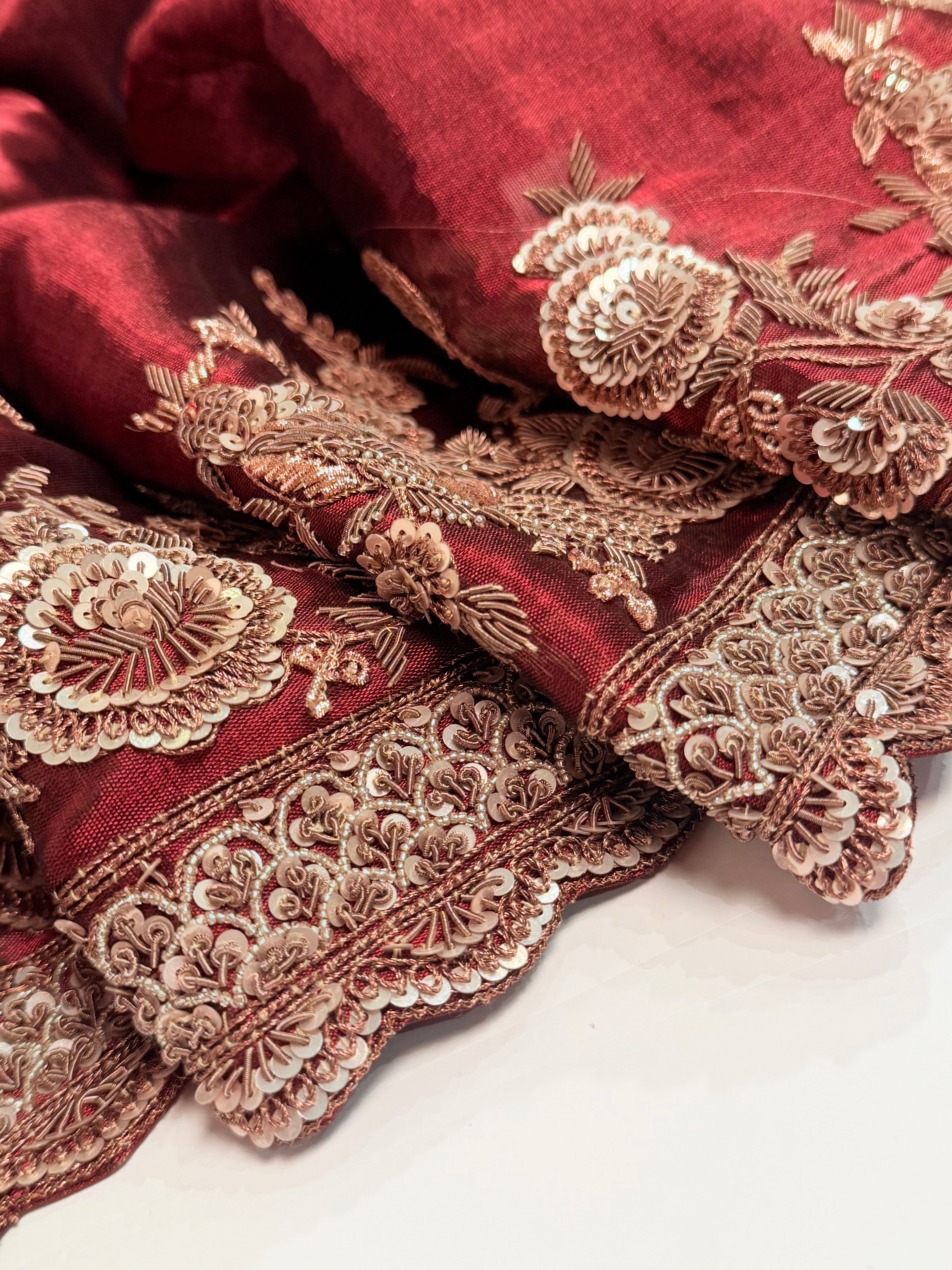 Empress Maroon Regal Saree