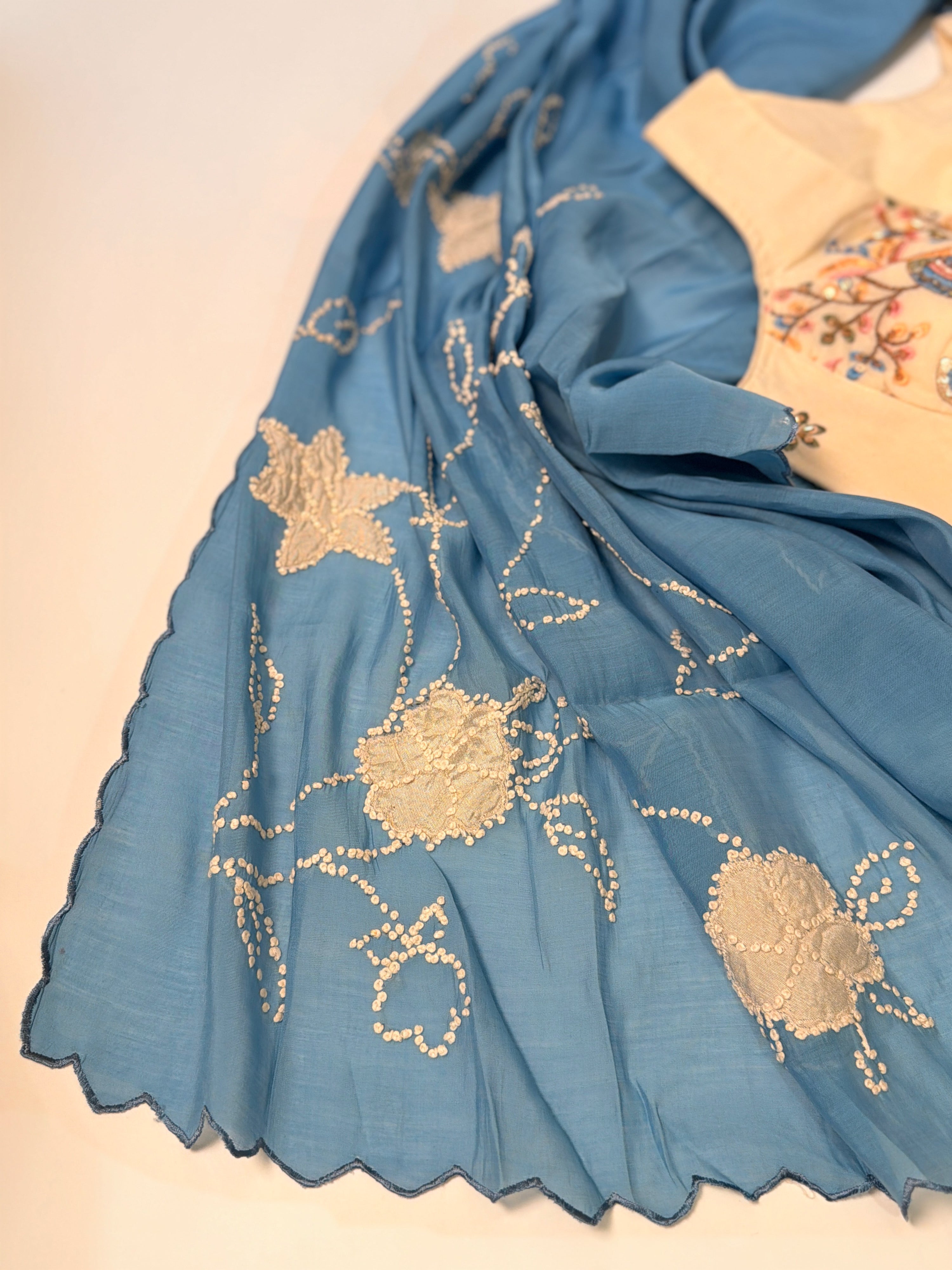 Frosted Florals Saree