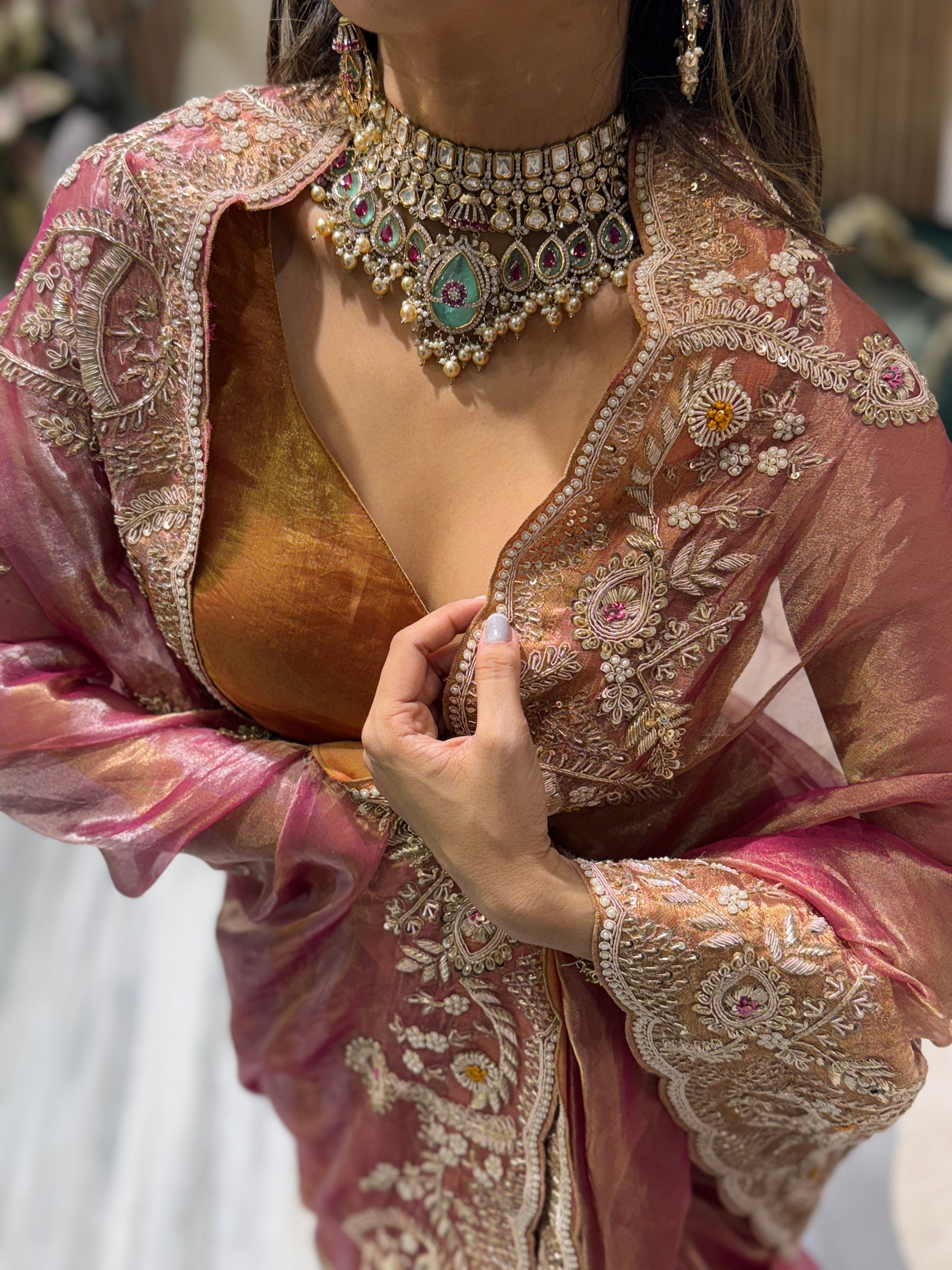 Pure Tissue Banarasi Zardosi Designer Saree