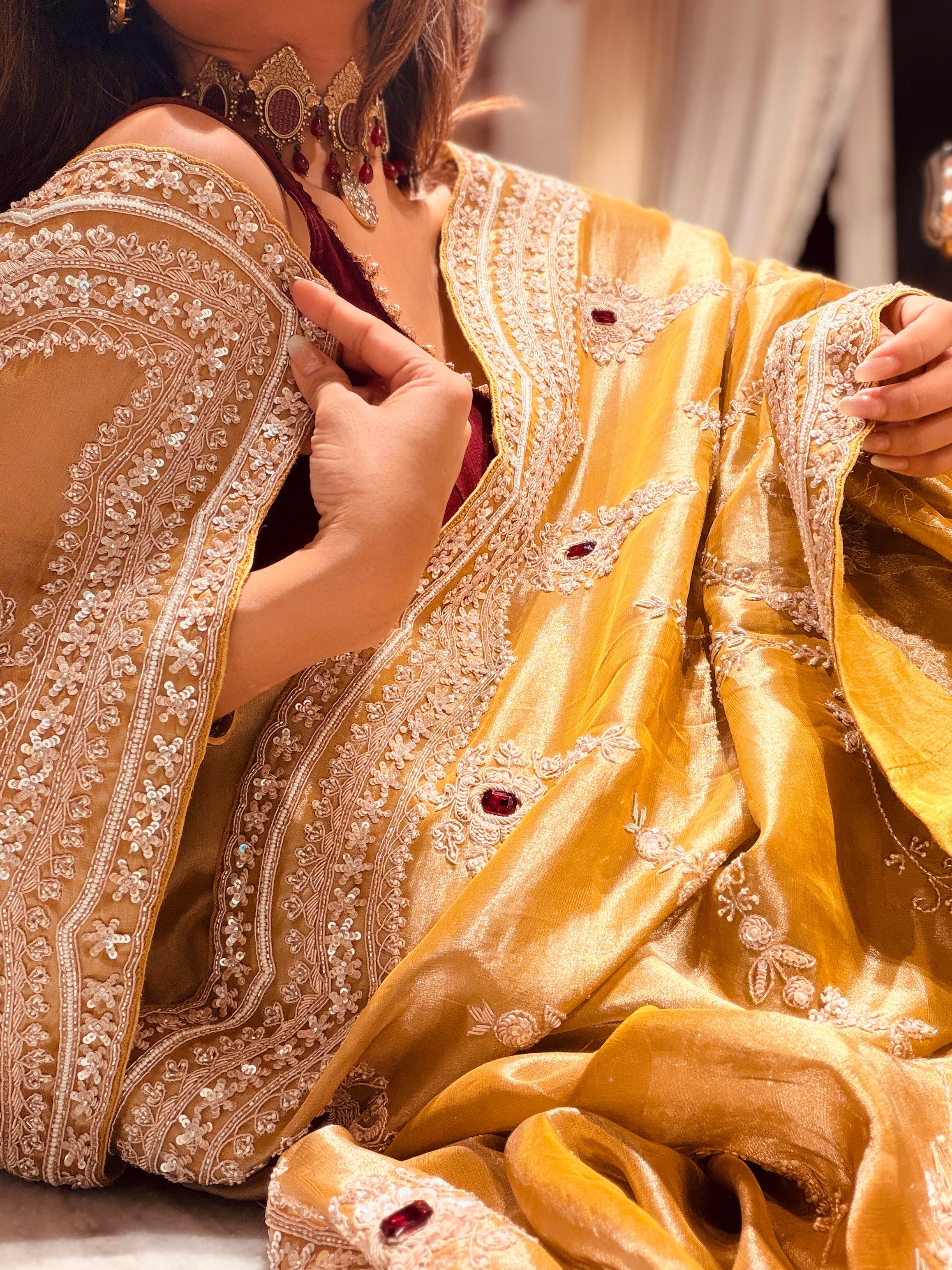 Molten GOLD Tissue Zardosi