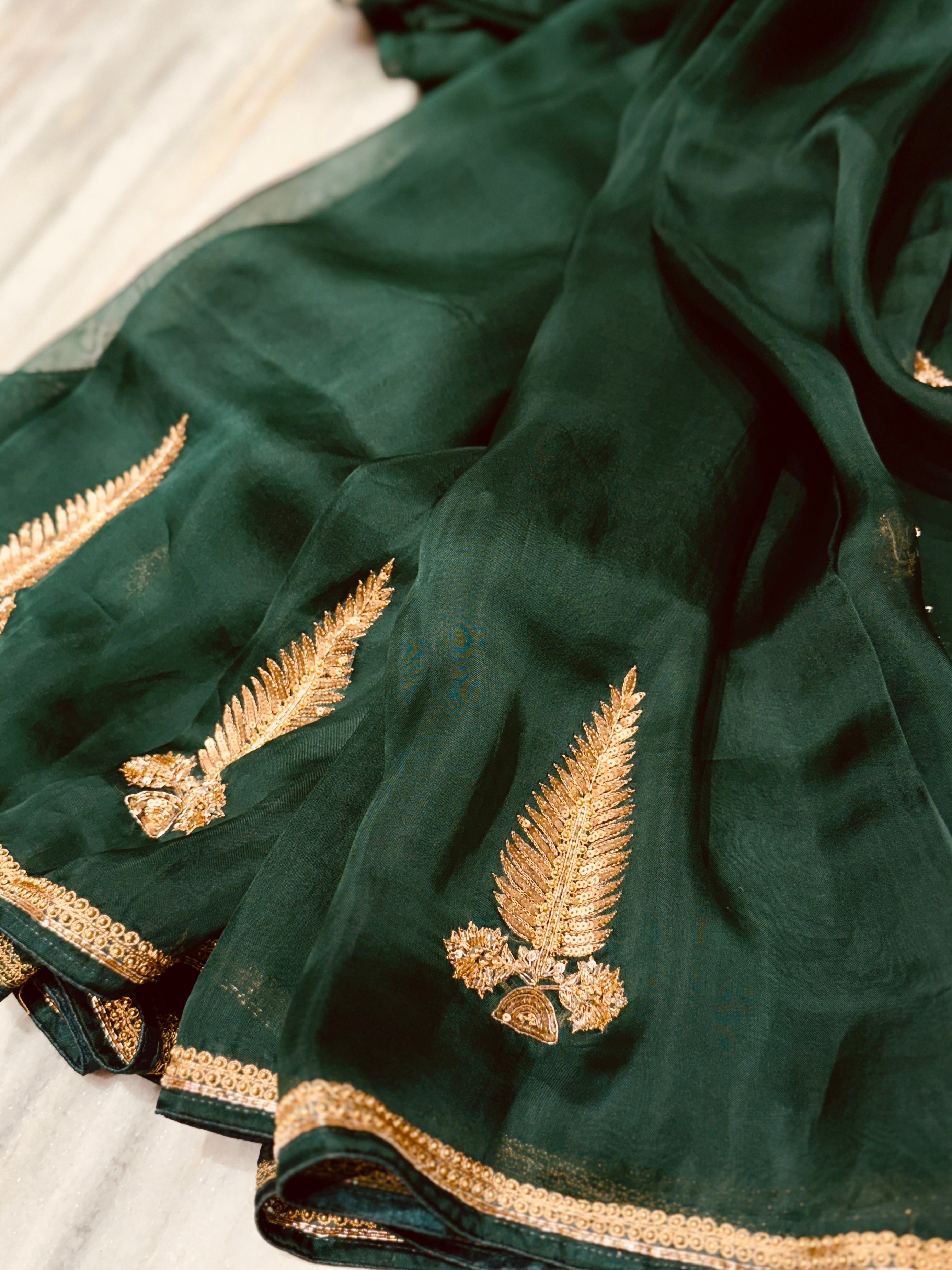 Green Fern Saree