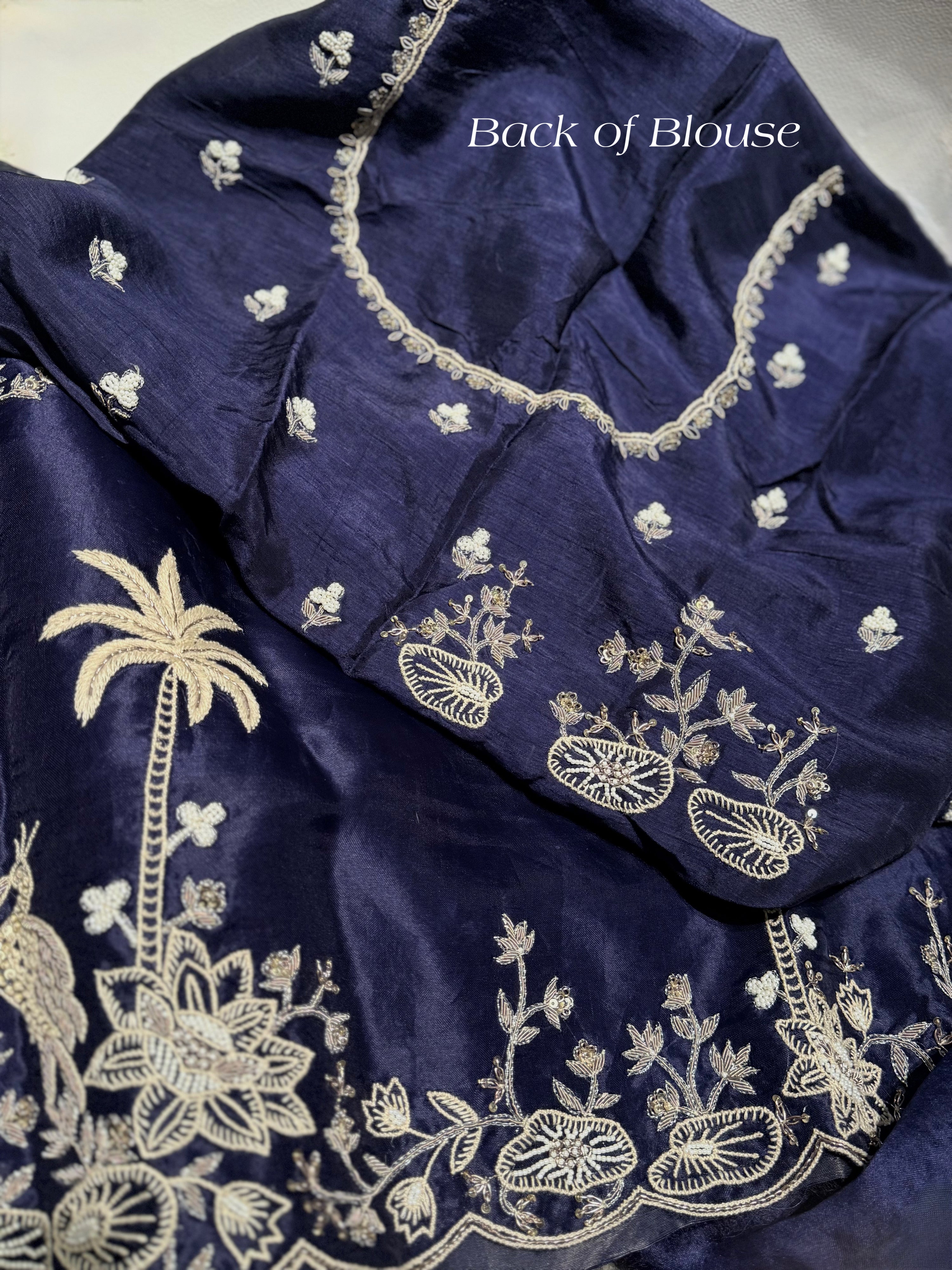 Royal Blue Aqua Garden Saree