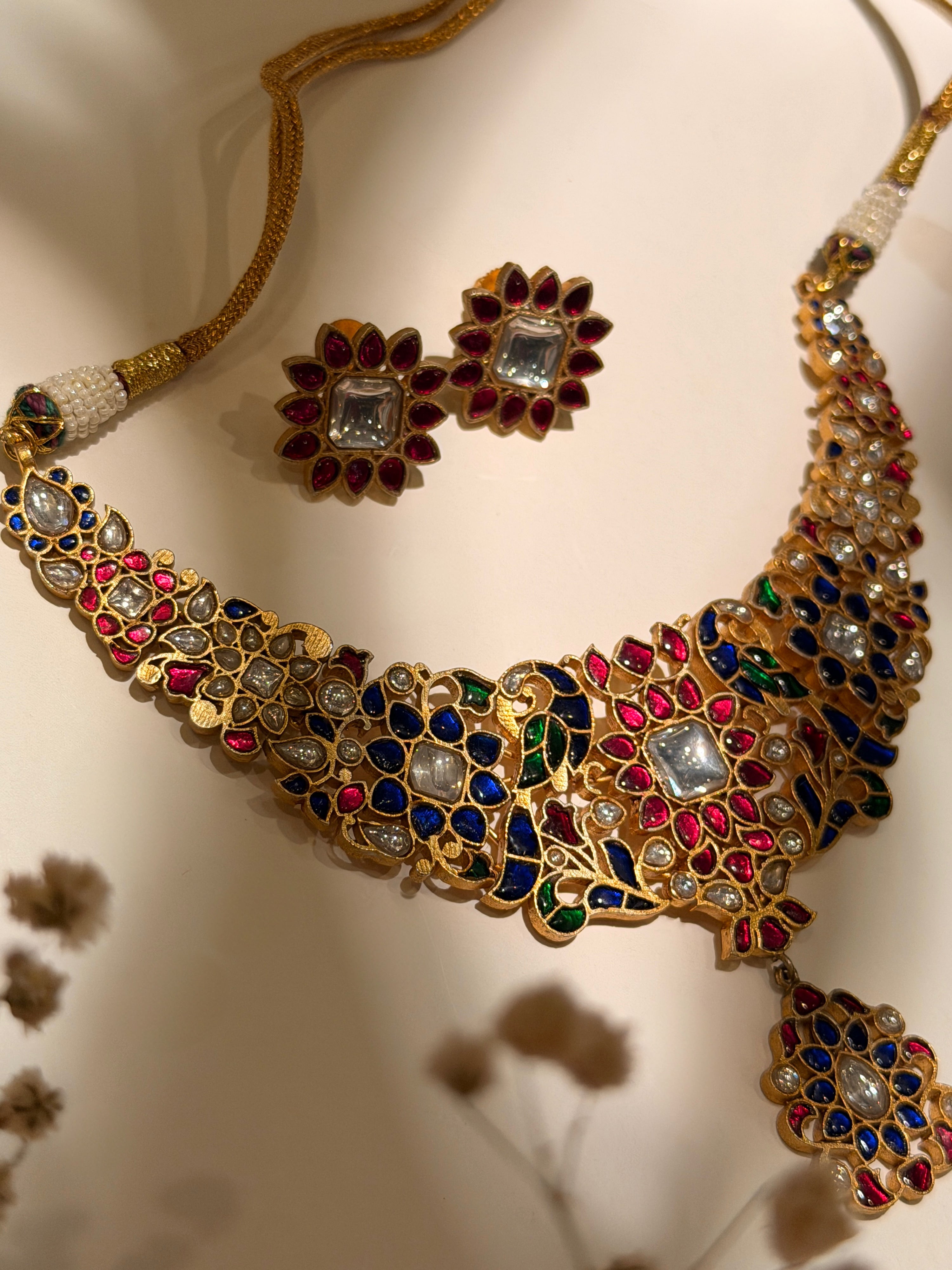 Satrangi Kundan Jadau Necklace