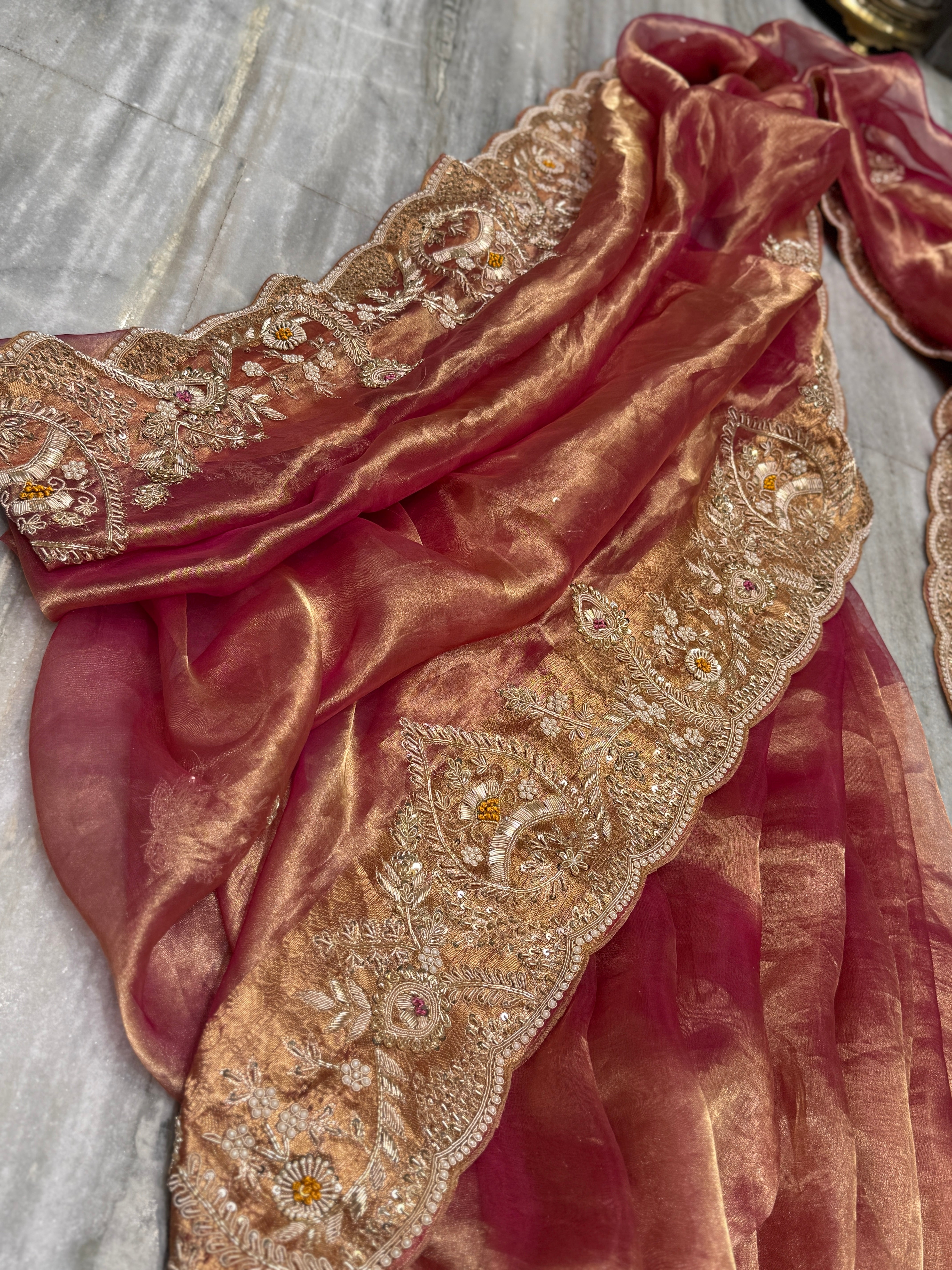 Pure Tissue Banarasi Zardosi Designer Saree