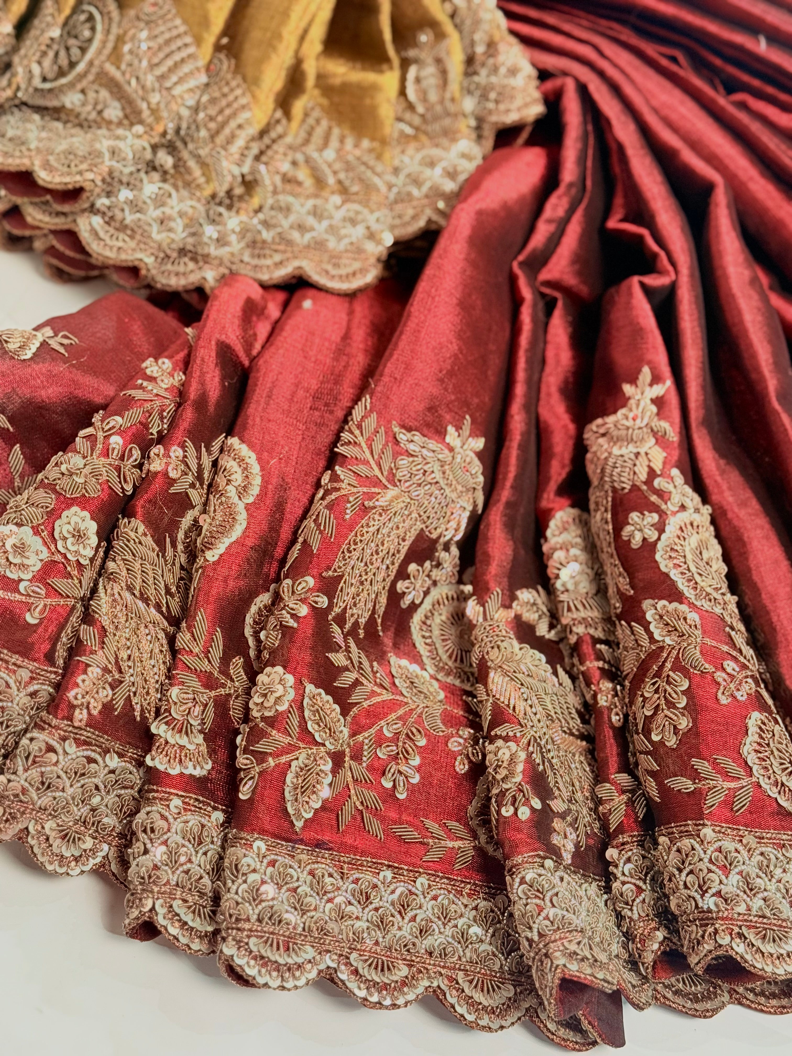 Empress Maroon Regal Saree