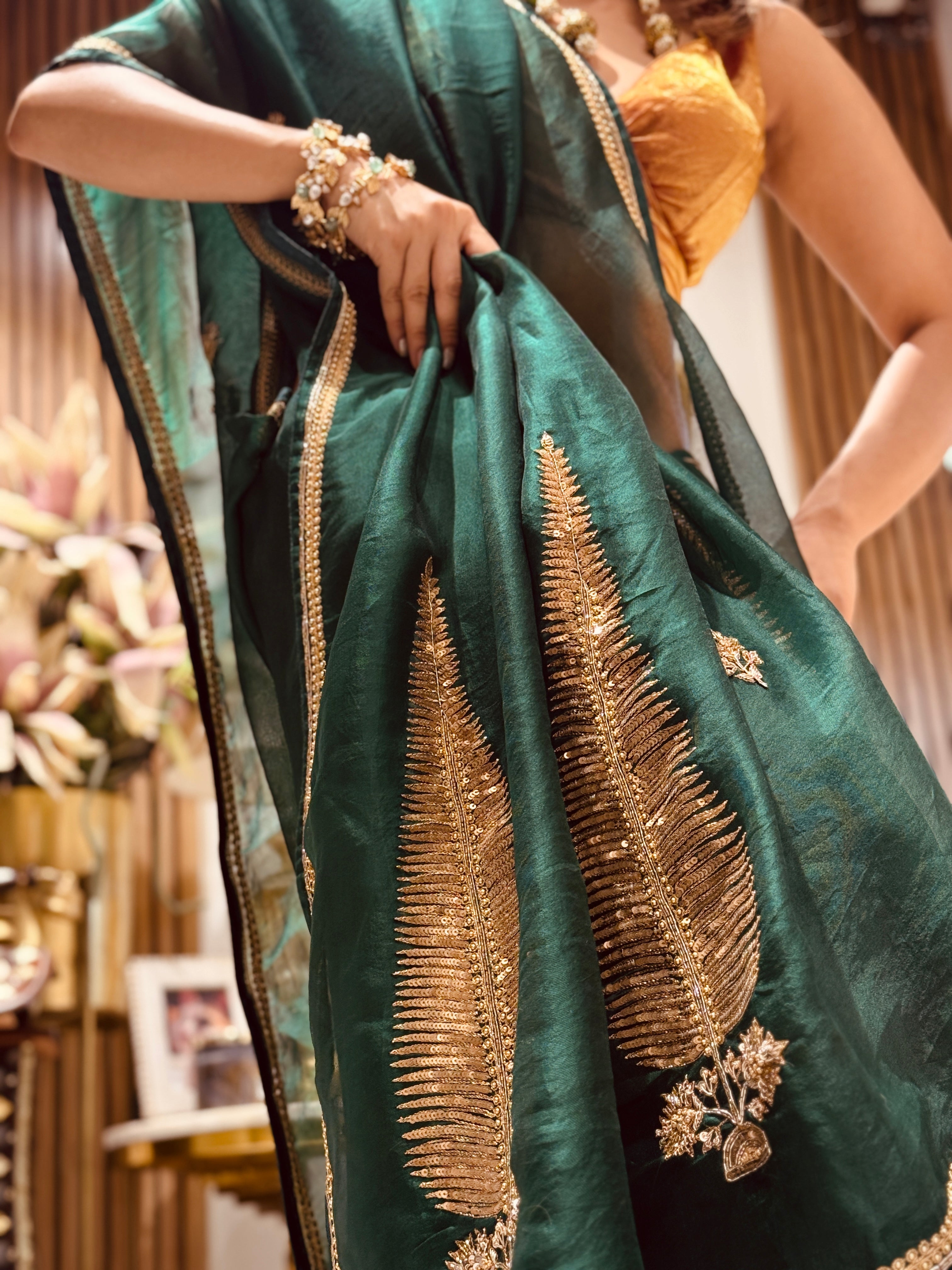 Green Fern Saree