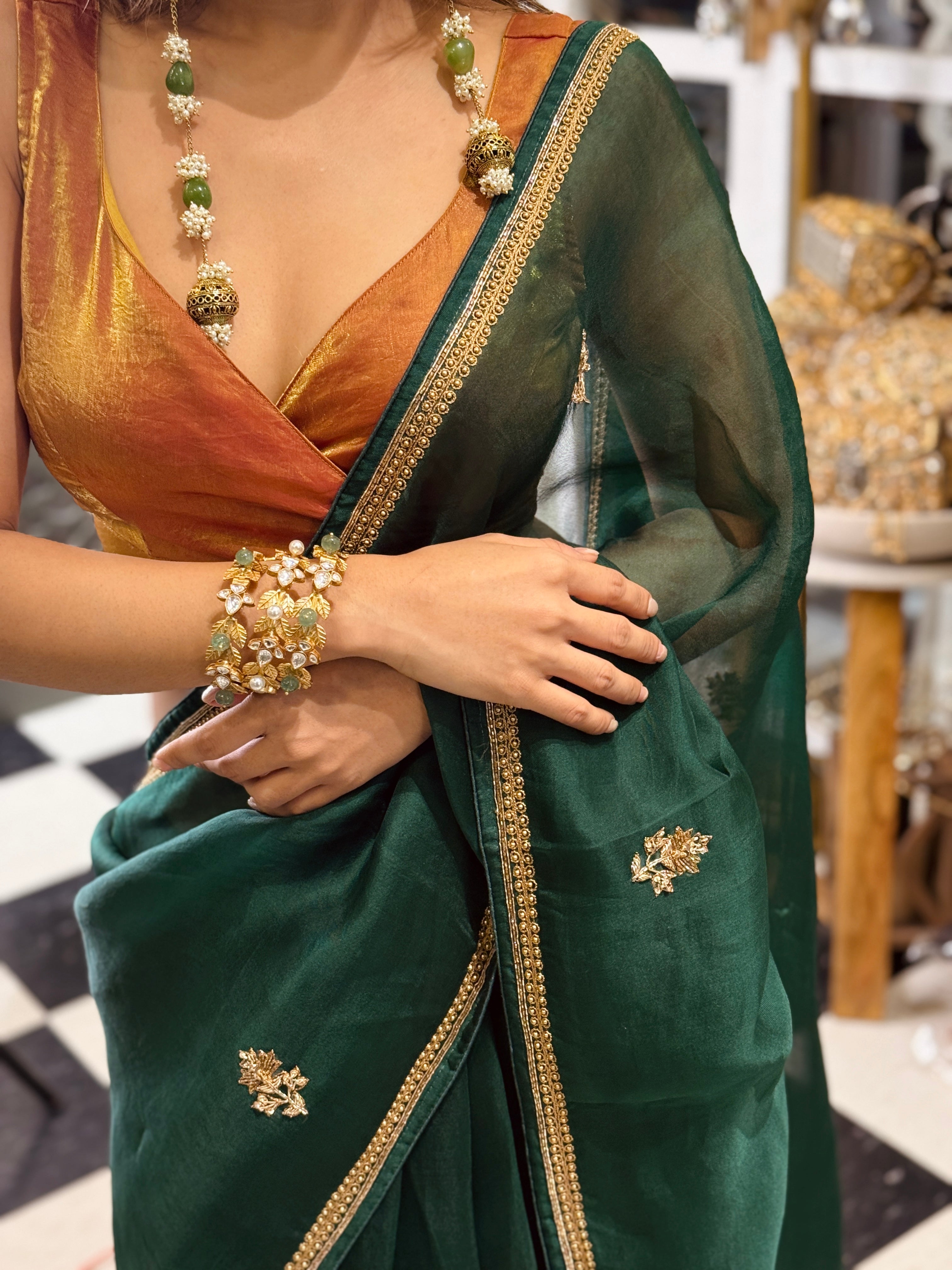 Green Fern Saree