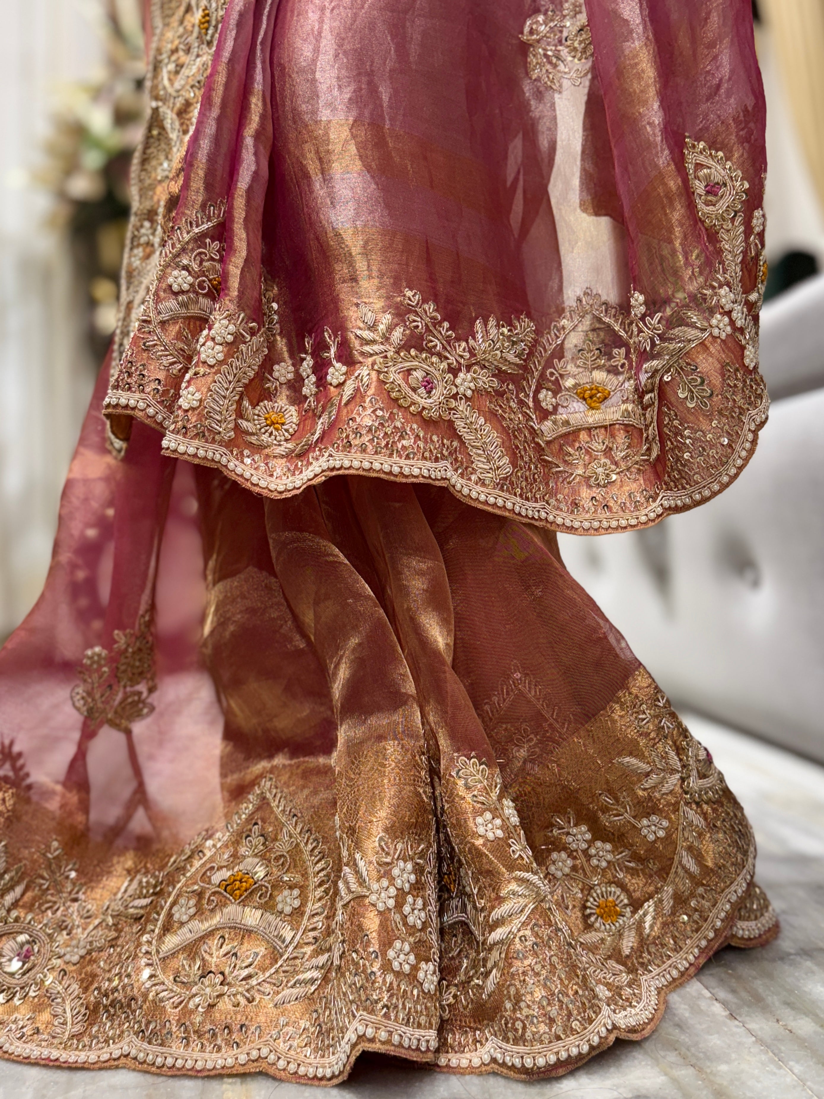Pure Tissue Banarasi Zardosi Designer Saree