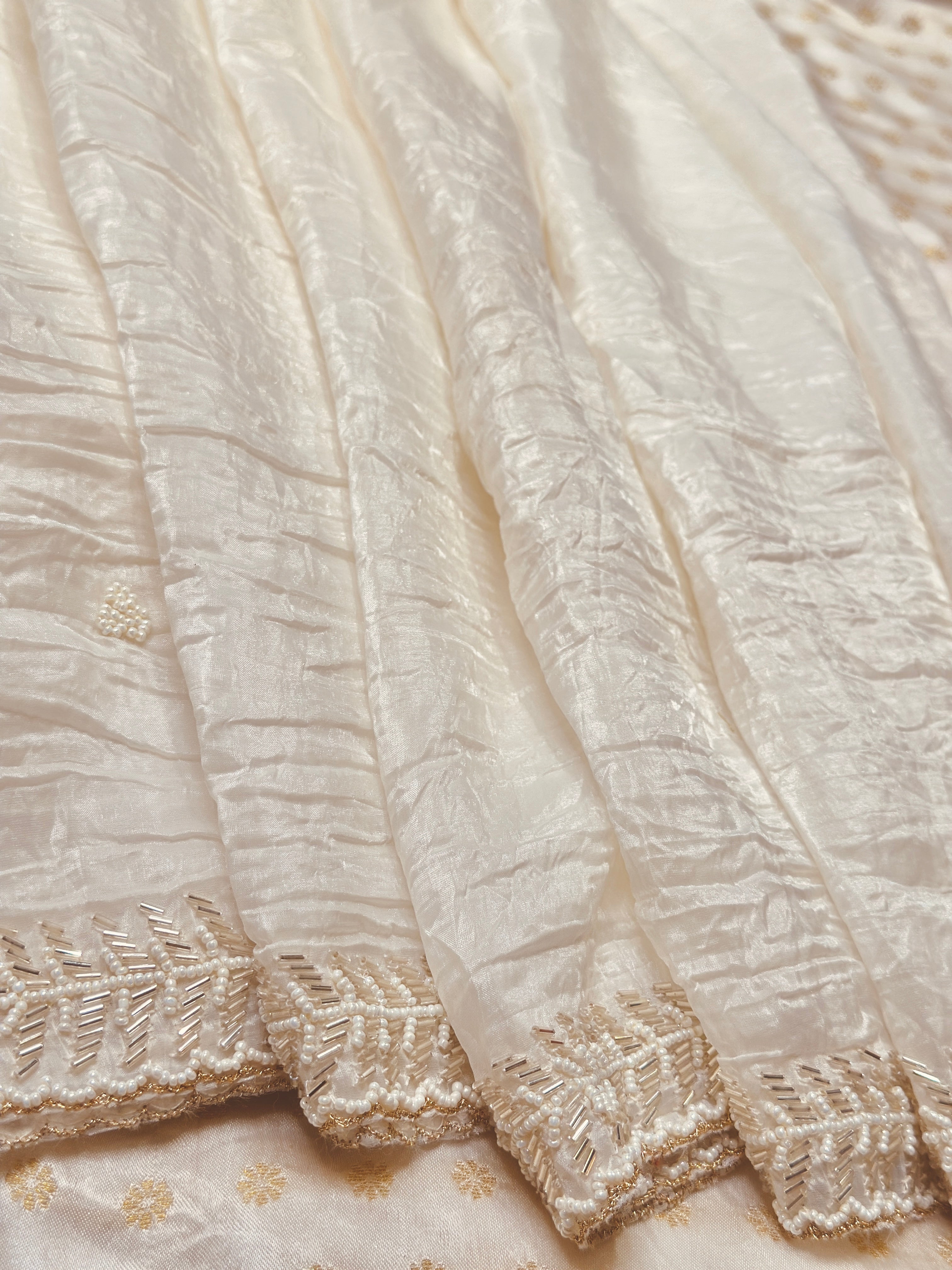 Chandni Zar Ivory saree