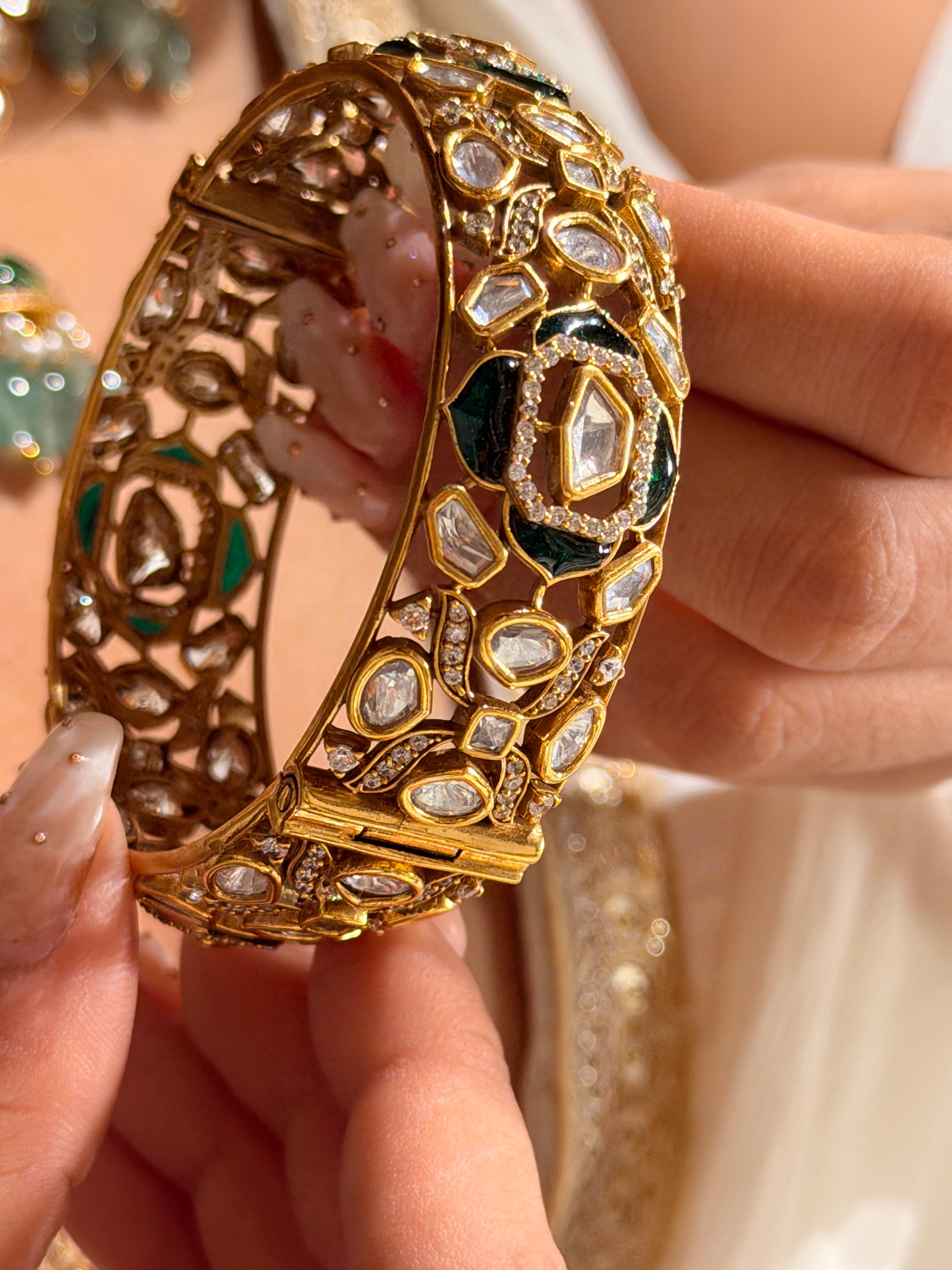 Rosette Bangle - Illuminate Luxe