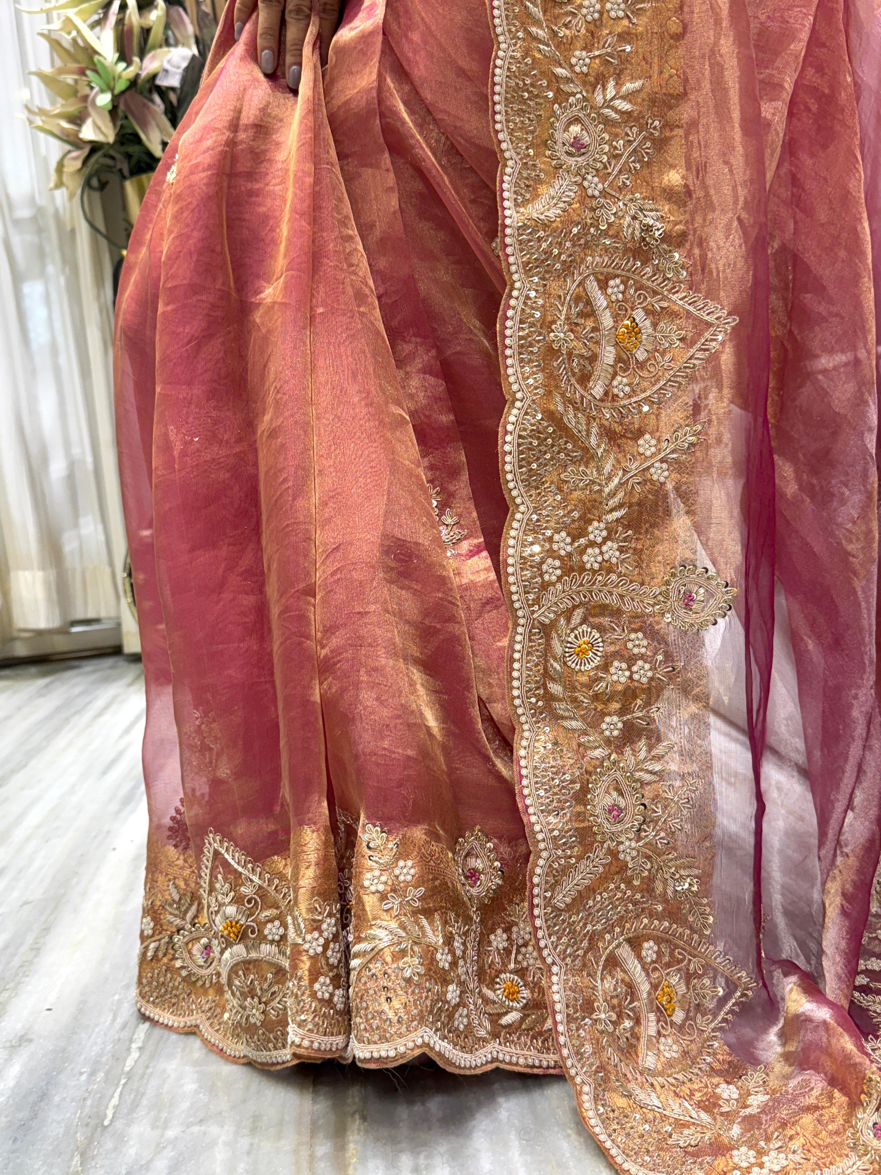 Pure Tissue Banarasi Zardosi Designer Saree