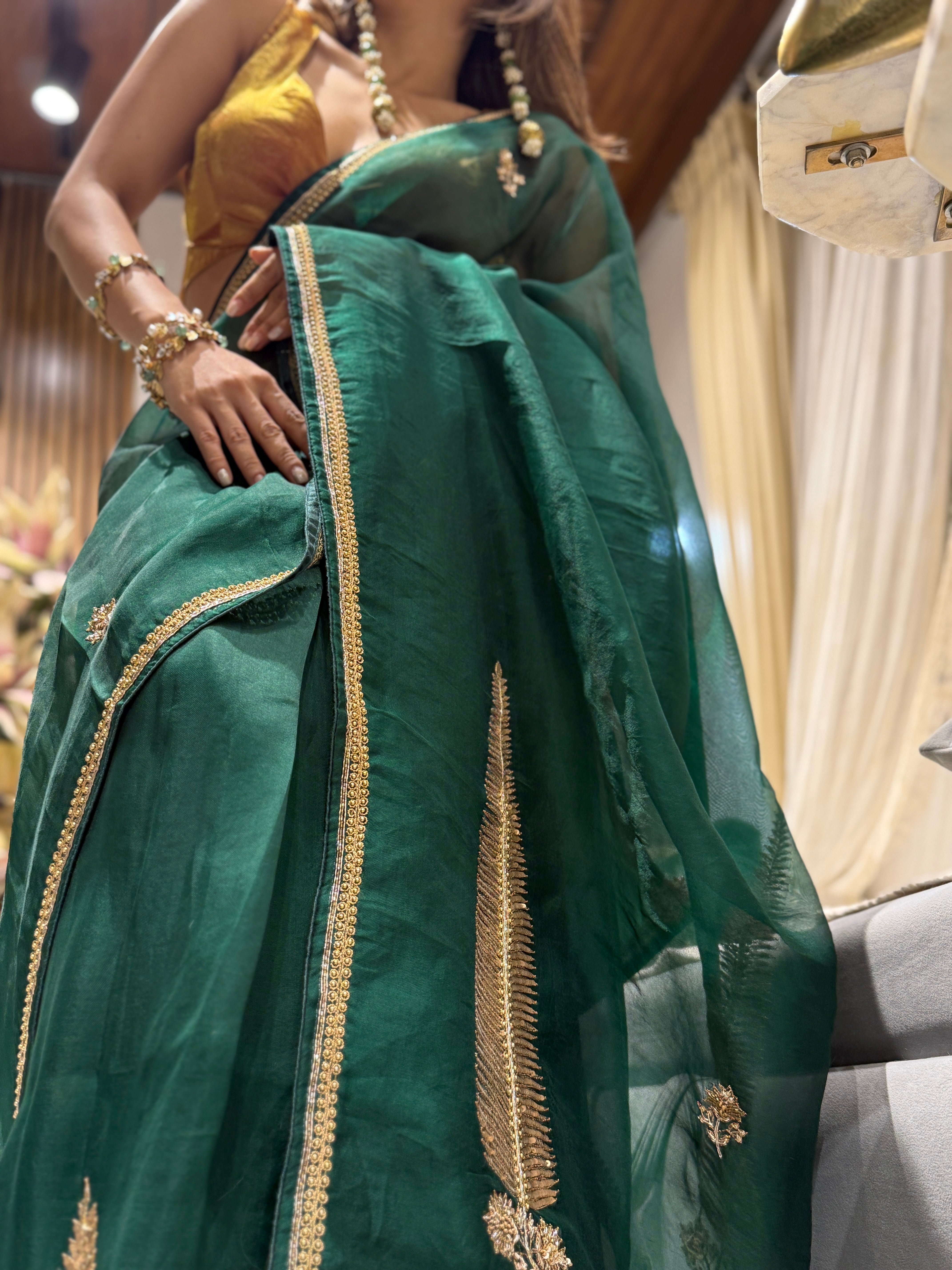 Green Fern Saree