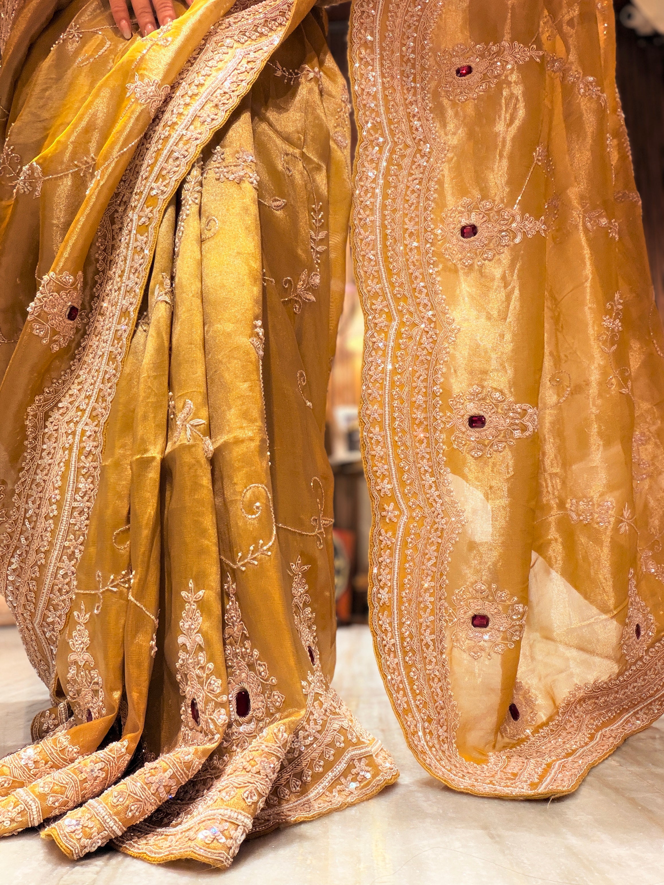 Molten GOLD Tissue Zardosi