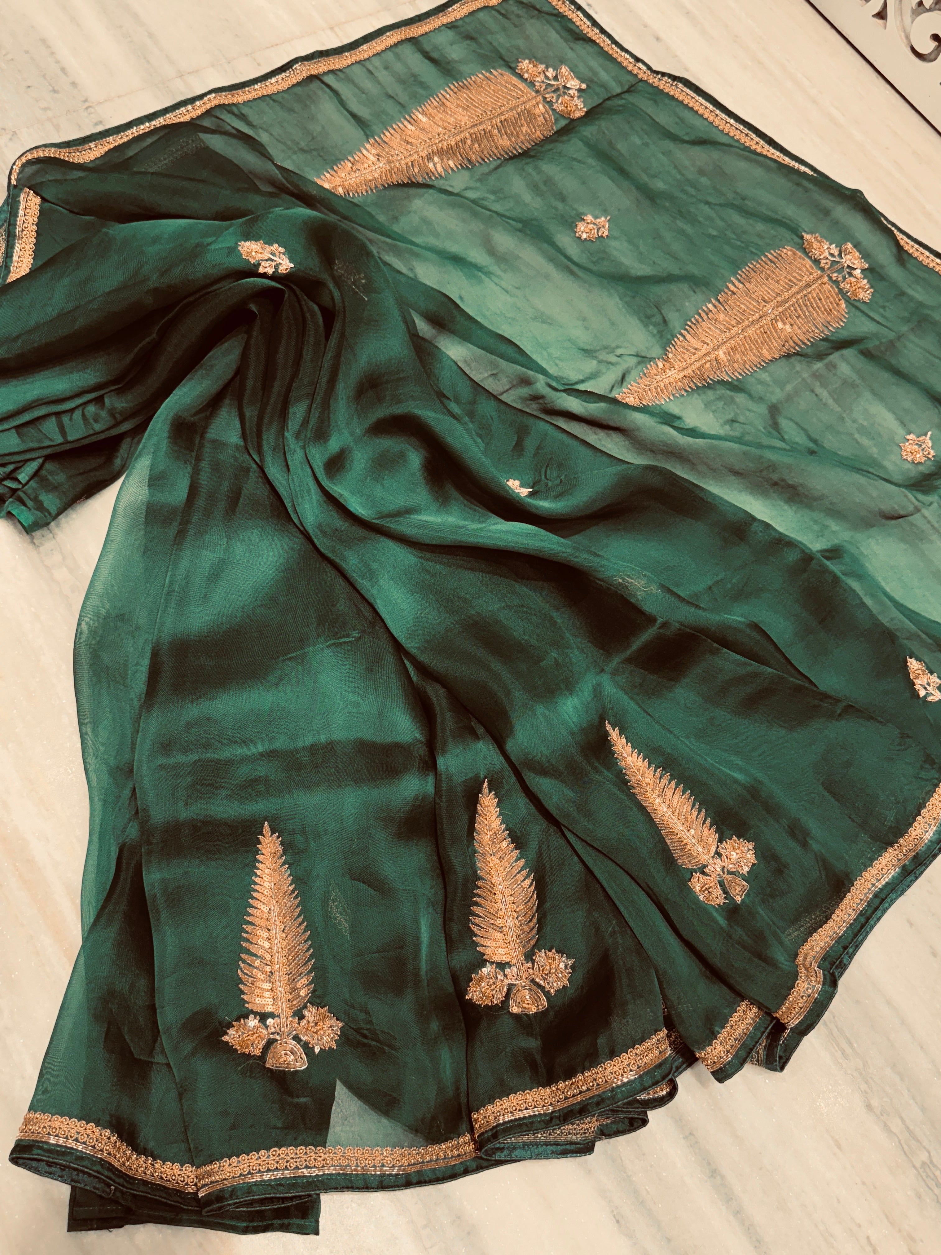 Green Fern Saree