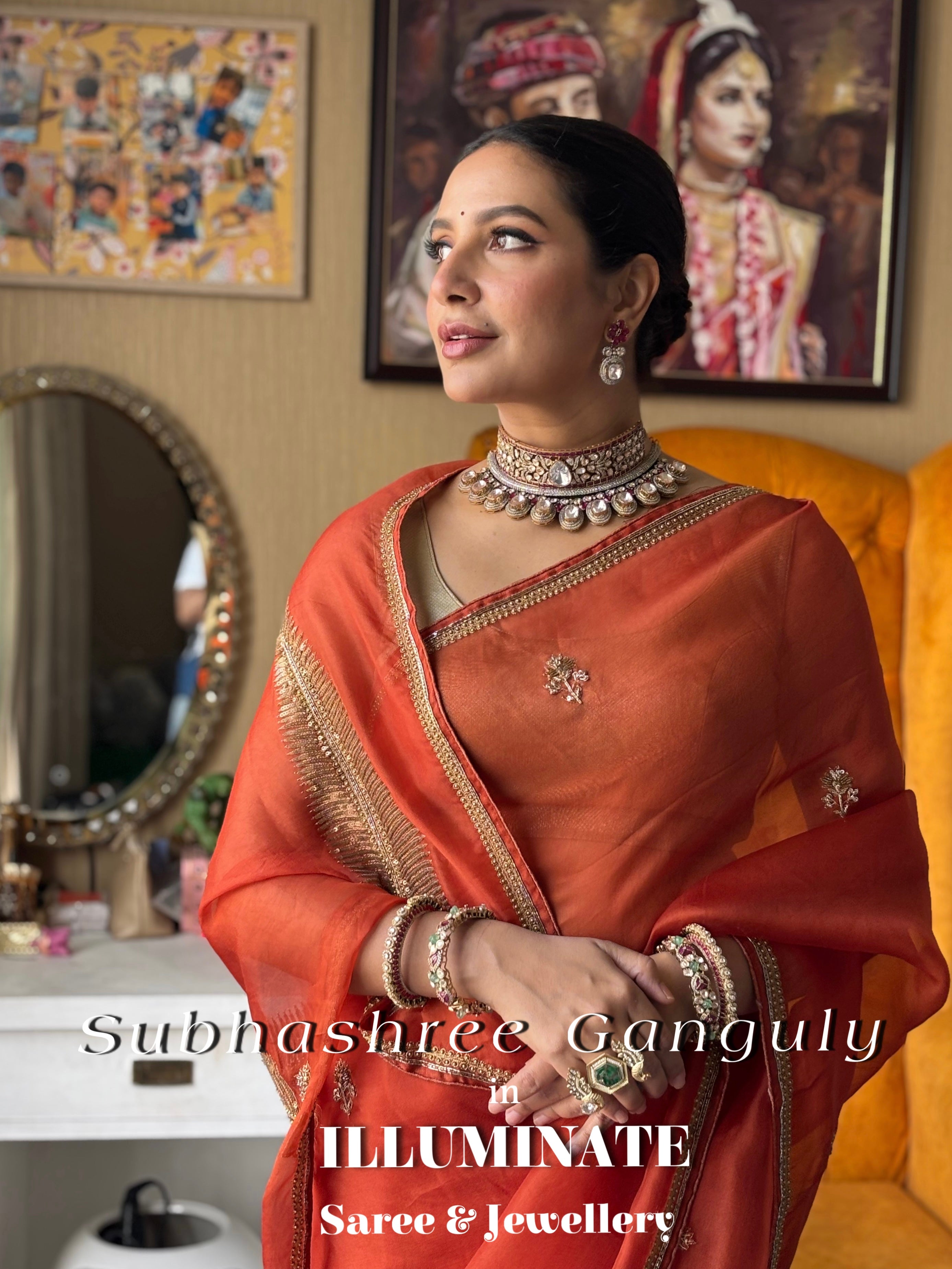 Pure organza Fern Saree