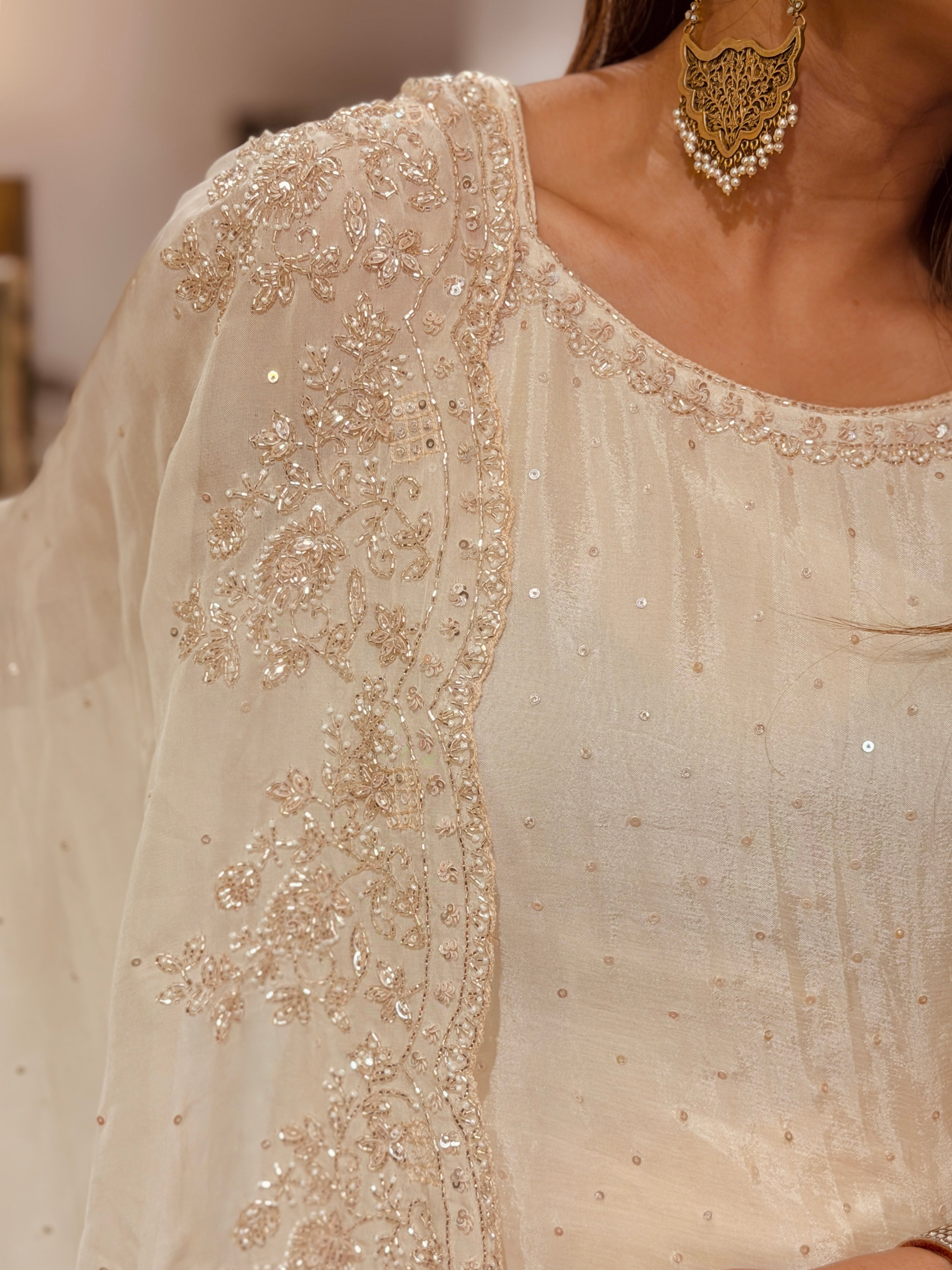 Ivory cape sharara