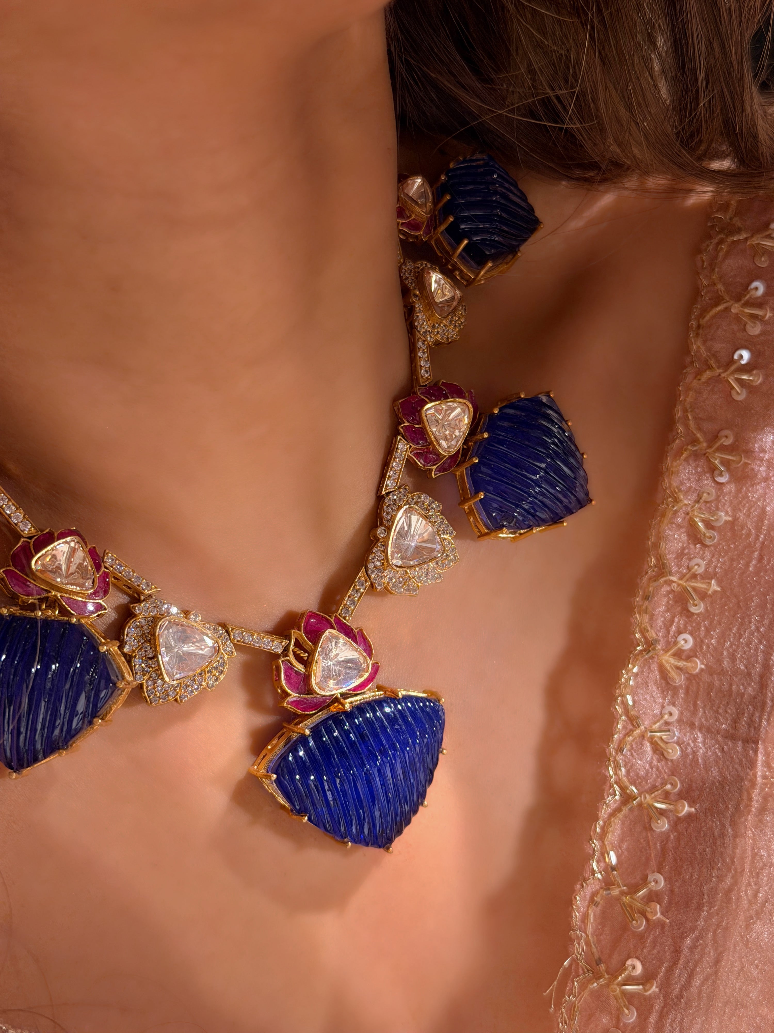 Sapphire Bloom Necklace