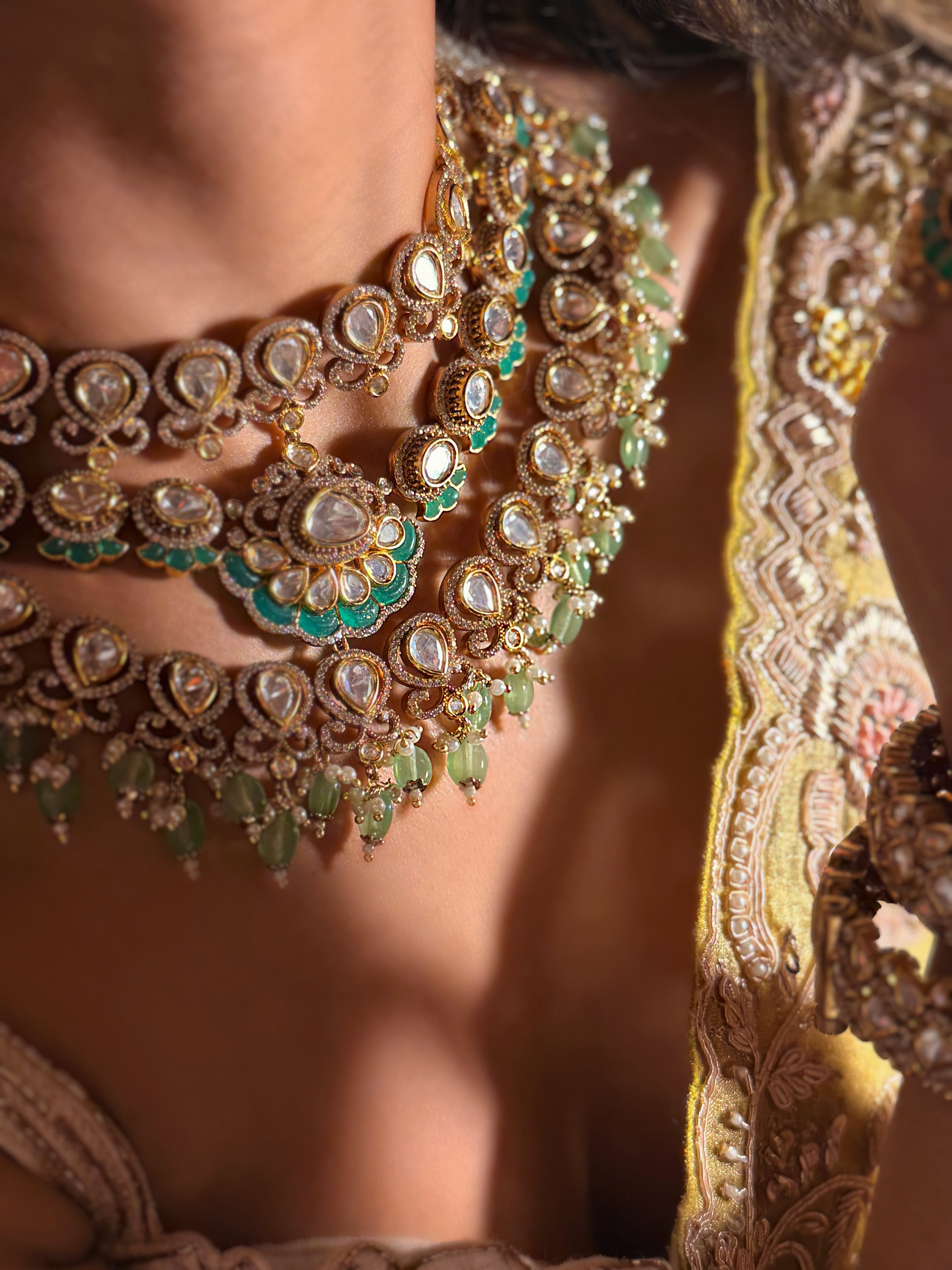 Shreema leheriya Haar - Emerald