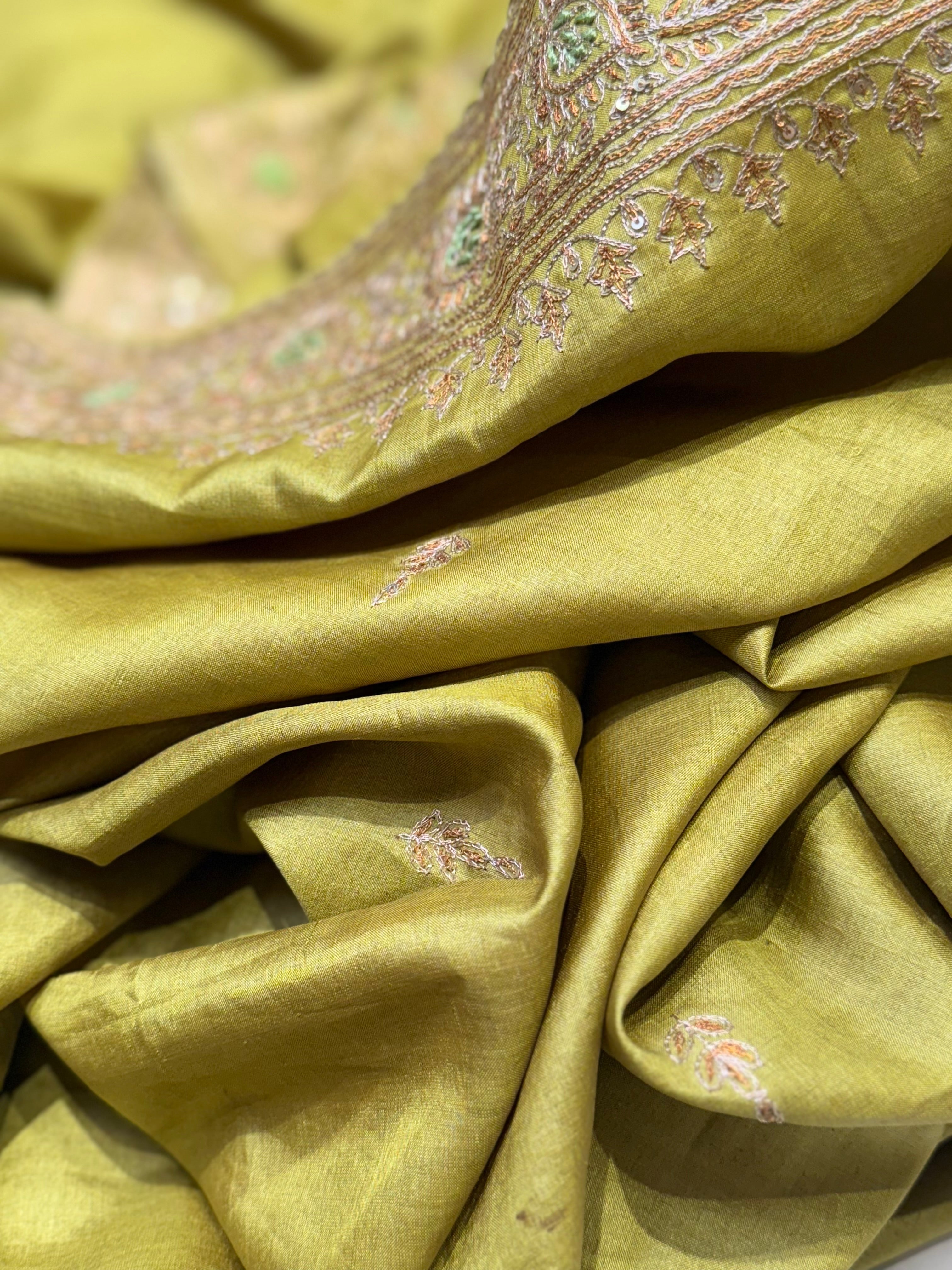 Panna Thread Pure Tussar Saree